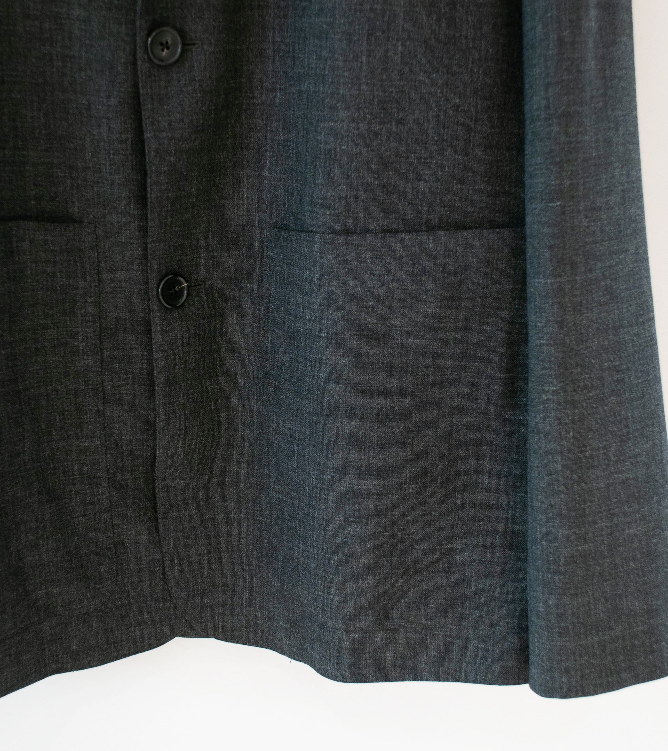Margaret Howell 'Patch Pocket Blazer' (Charcoal Crisp Wool Plainweave) - Image 4