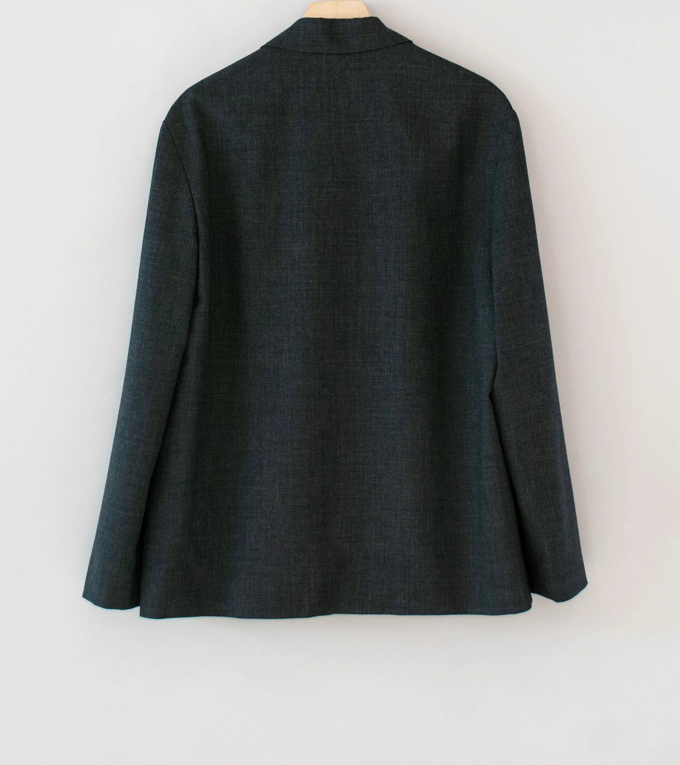Margaret Howell 'Patch Pocket Blazer' (Charcoal Crisp Wool Plainweave) - Image 7