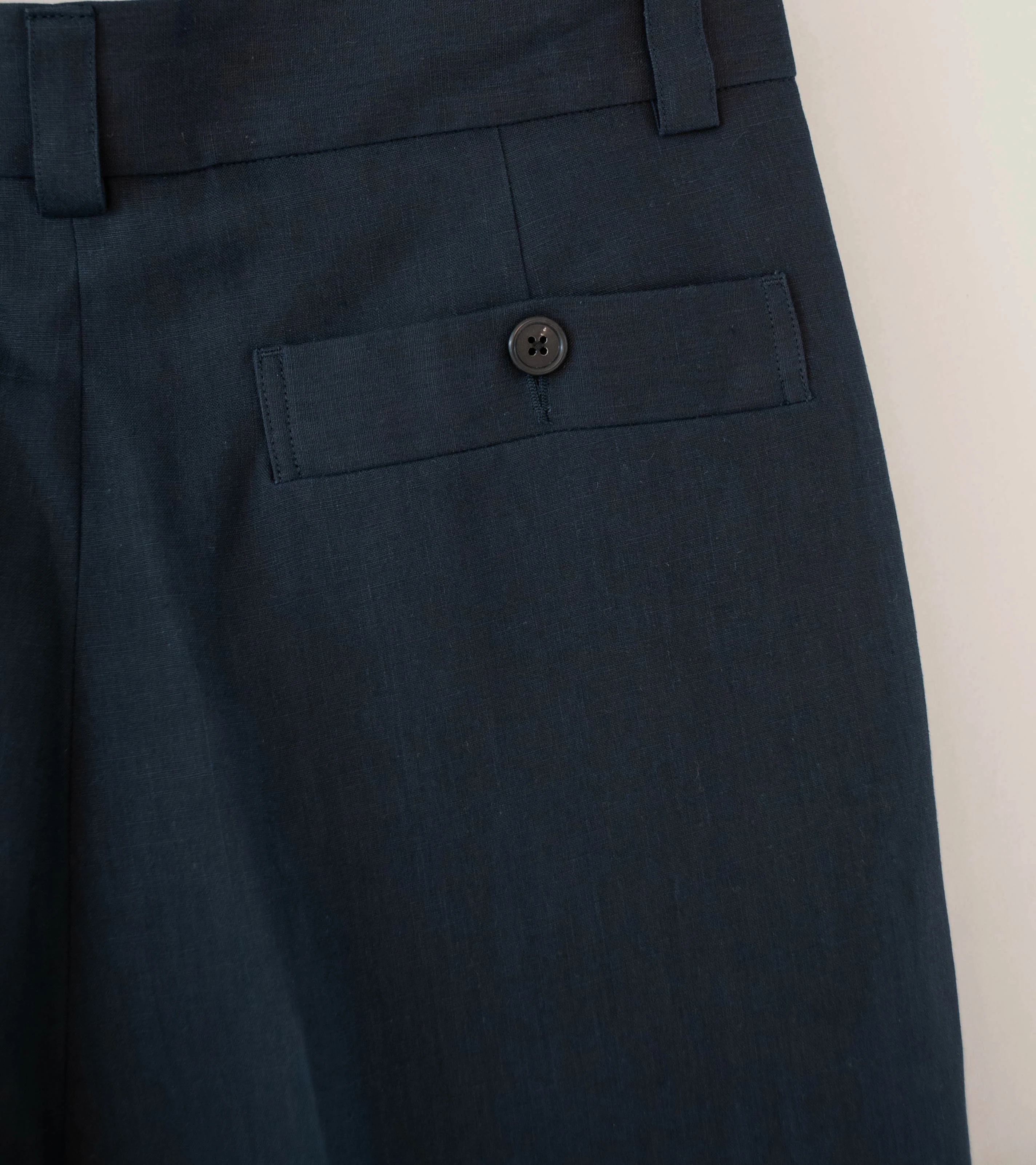 Margaret Howell 'Stitch Pleat Trousers' (Ink Dry Linen Plainweave) - Image 6