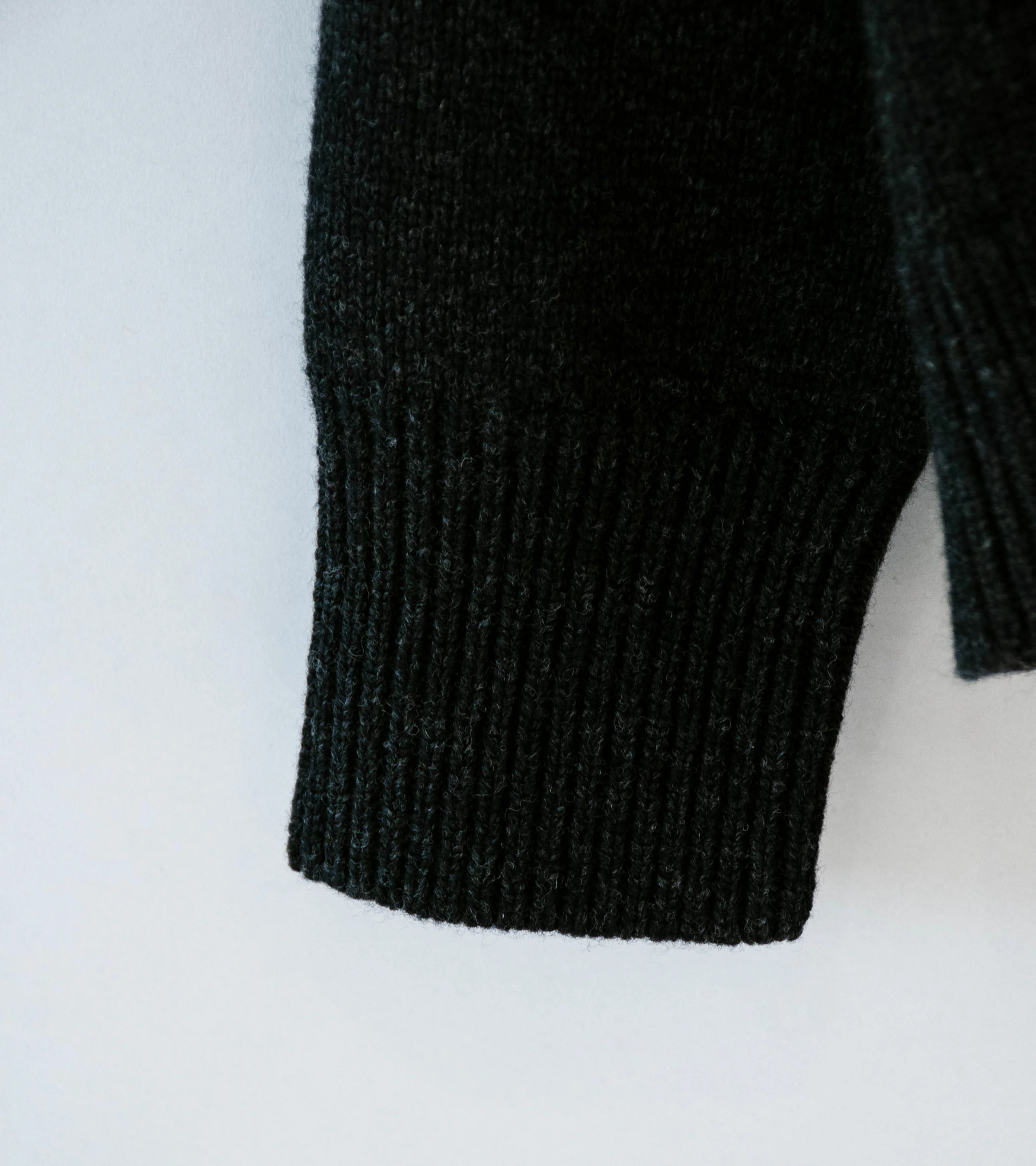 Margaret Howell 'Zip Collar Cardigan' (Asphalt Irregular Spun Wool) - Image 5