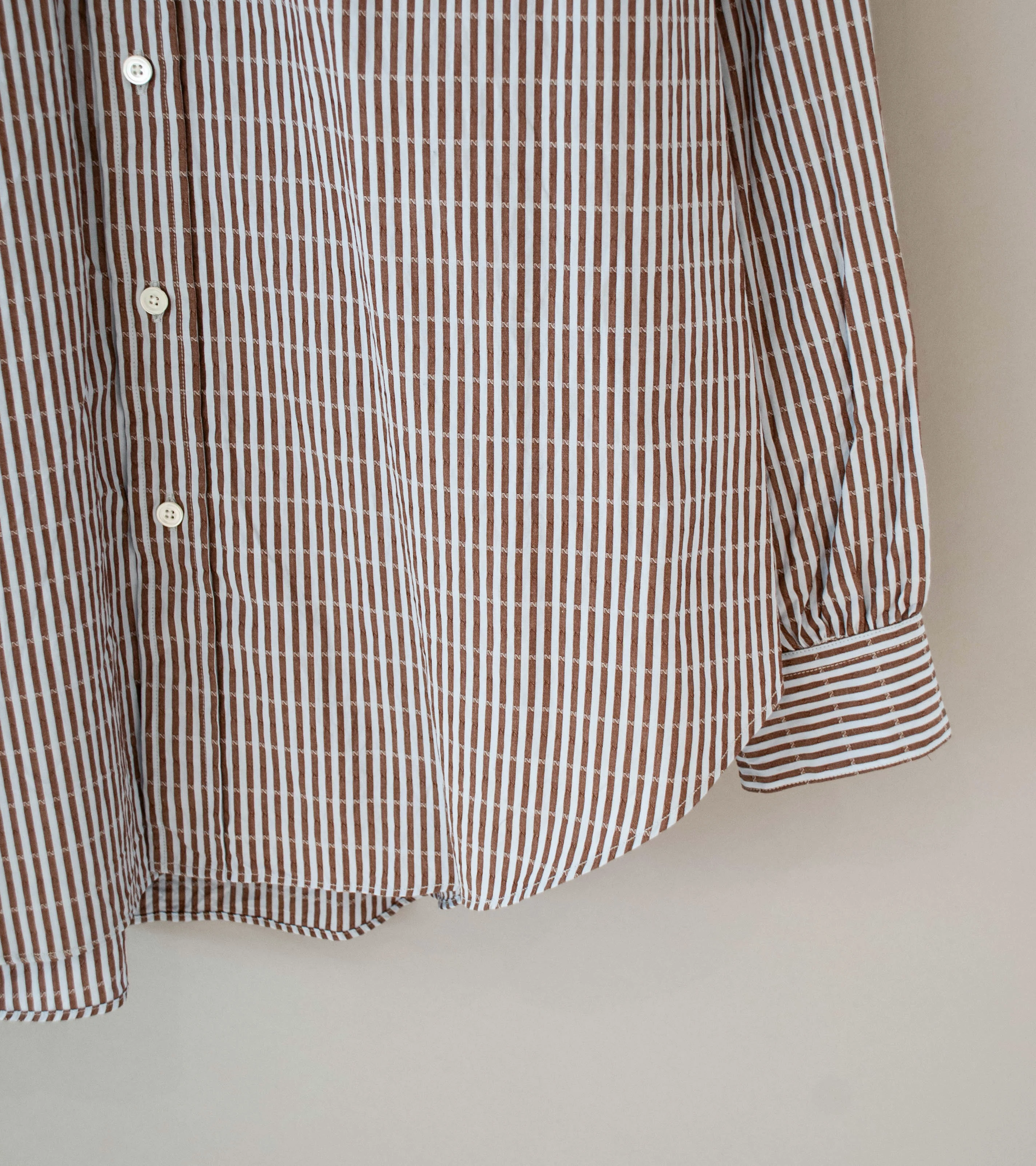 Niceness 'CLEMENT Dobby Stripe Regular Collar Dress Shirt' (Blue) - Image 3