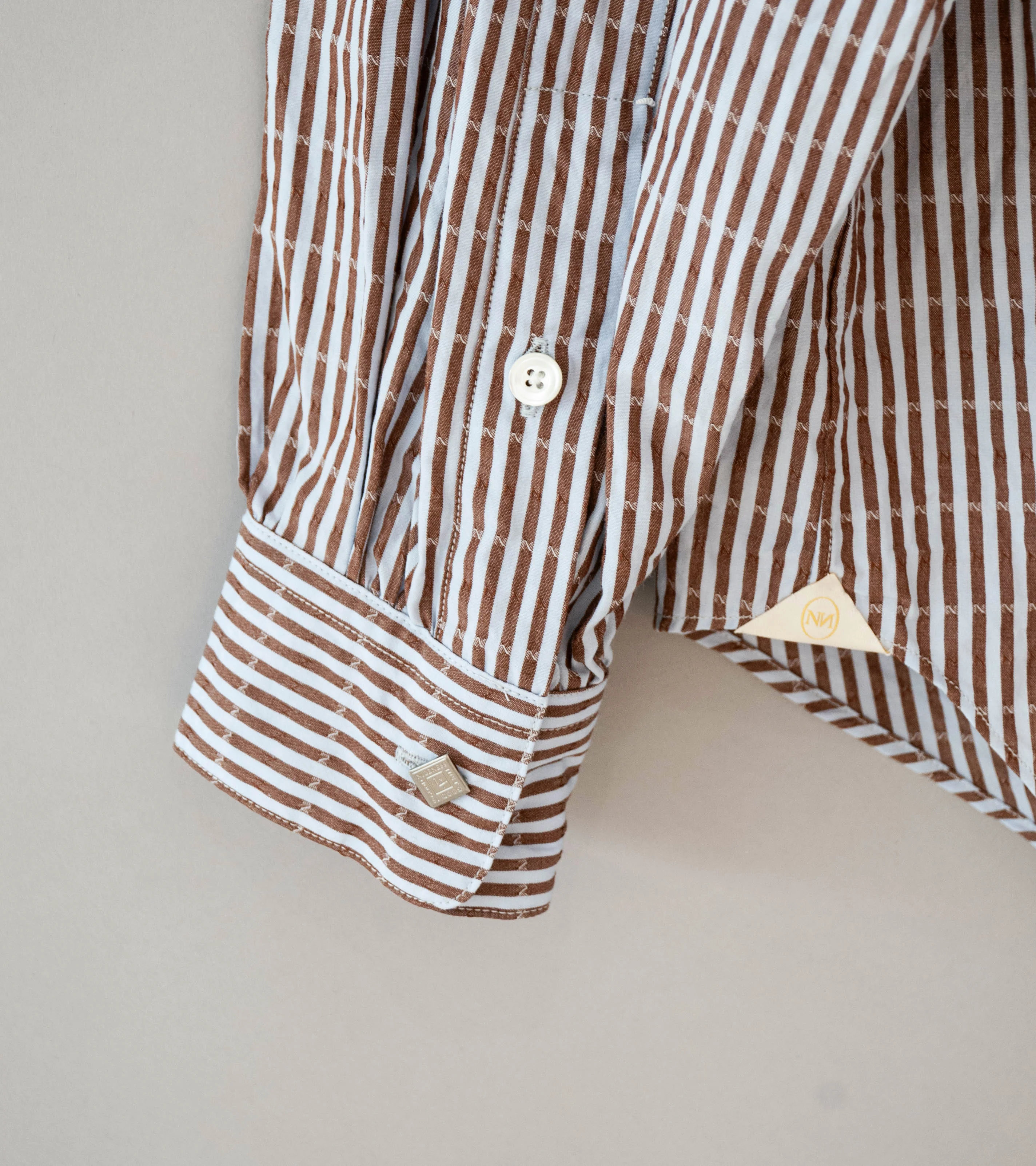 Niceness 'CLEMENT Dobby Stripe Regular Collar Dress Shirt' (Blue) - Image 7