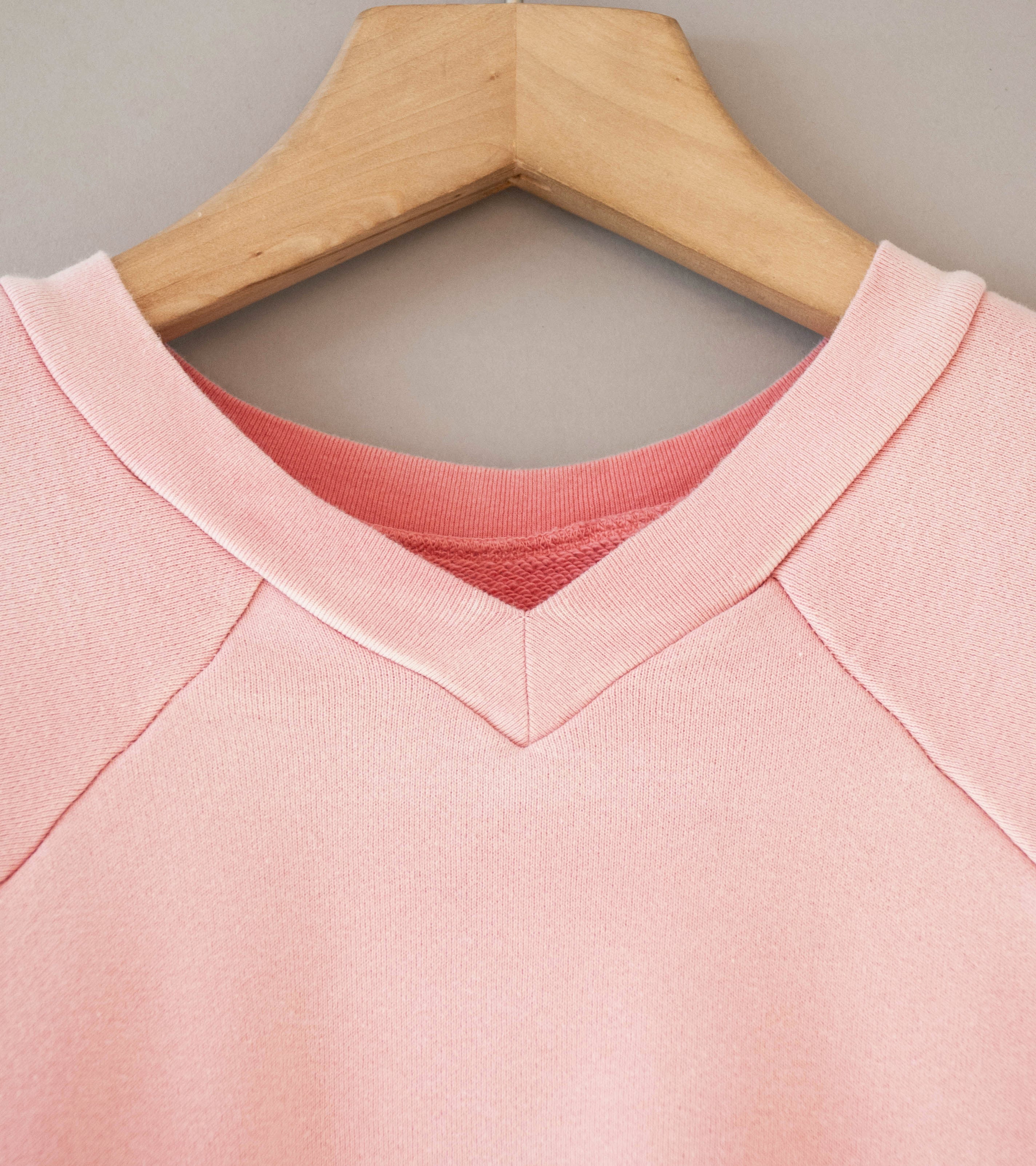 Niceness 'NAJA Distressed Sweat Double Front Pullover' (Pink) - Image 6