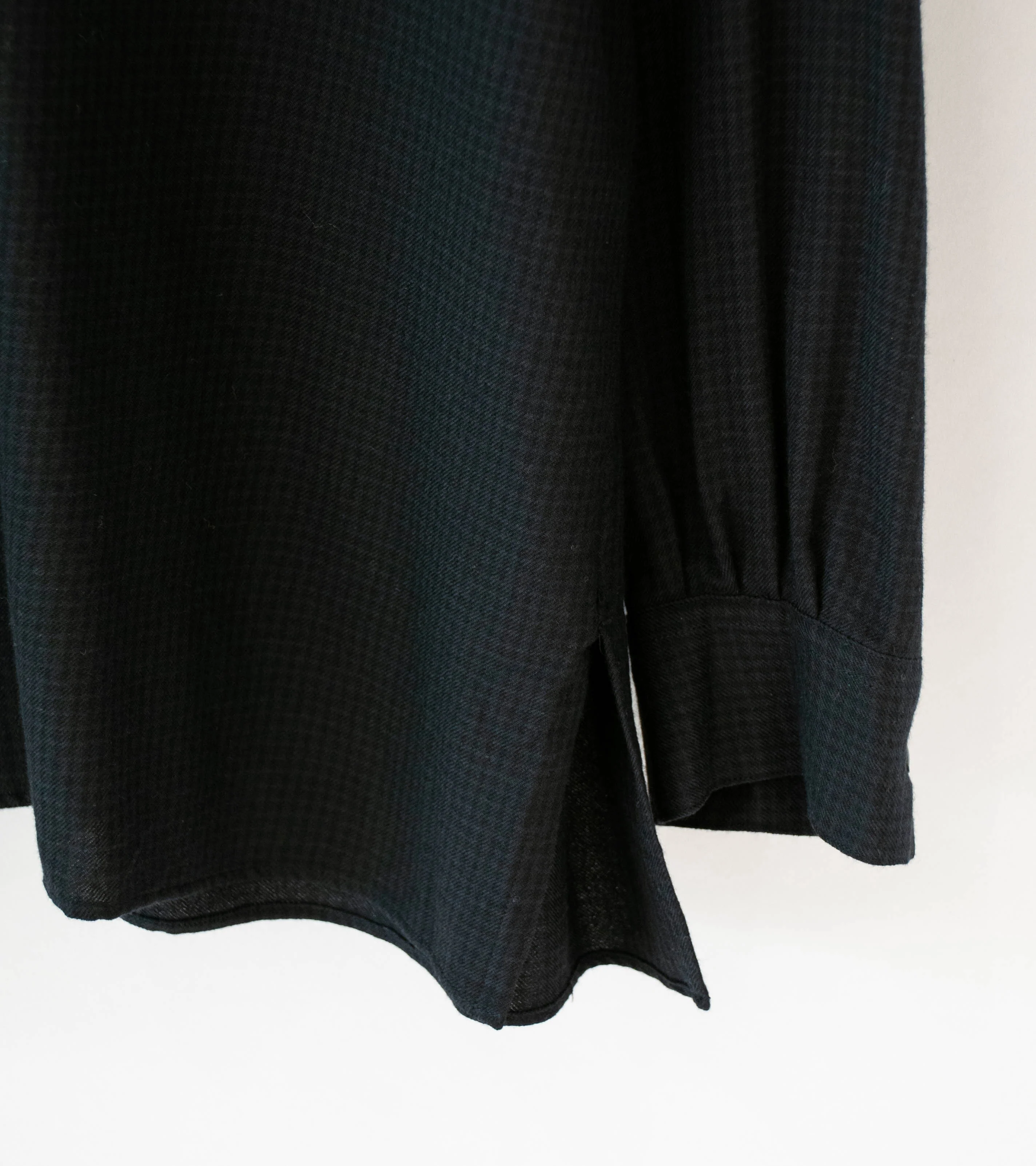 Niceness 'S.COIL Super 140's Open Collar Dress Shirt' (Black) - Image 4