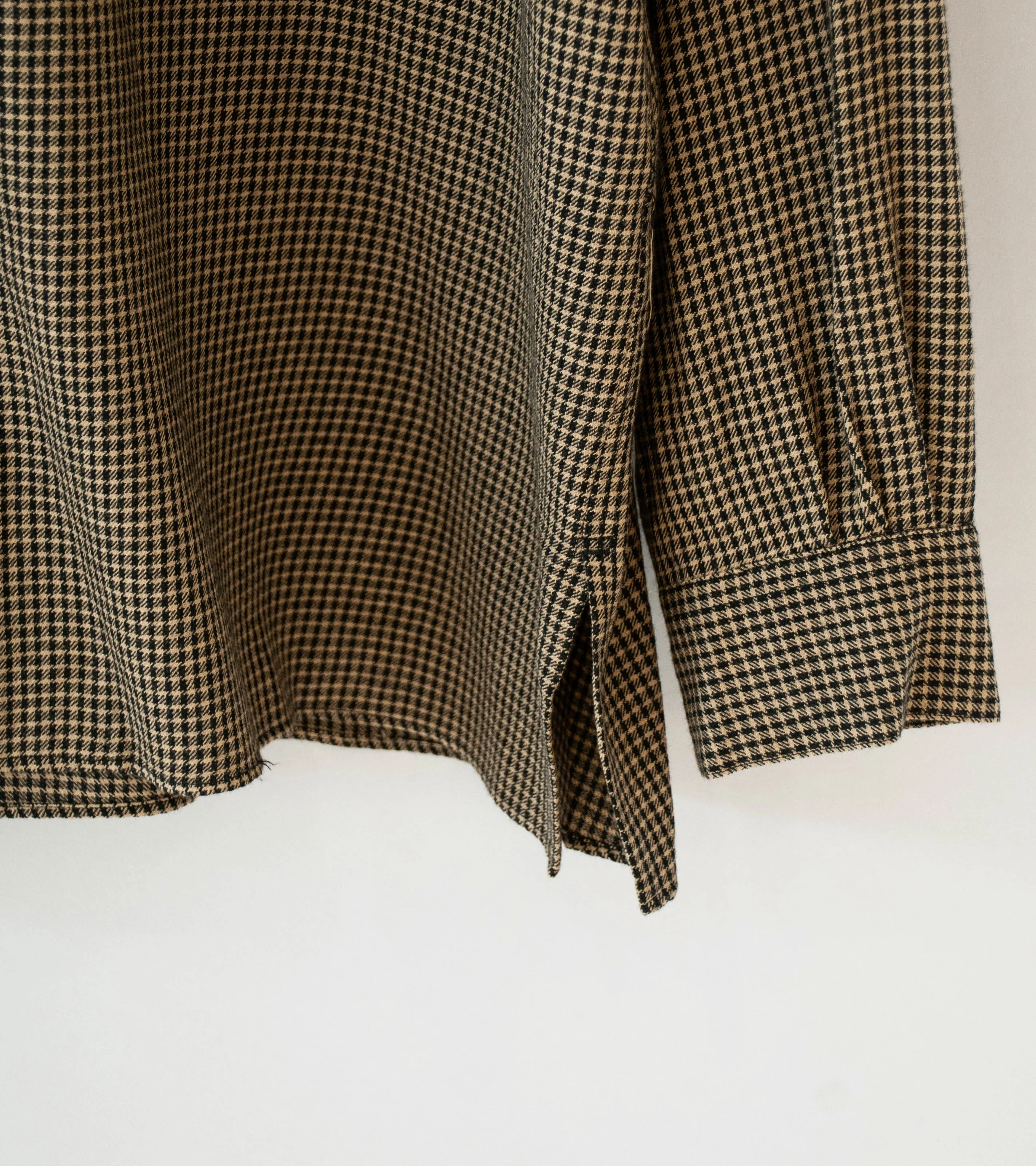 Niceness 'S.COIL Super 140's Open Collar Dress Shirt' (Khaki) - Image 4