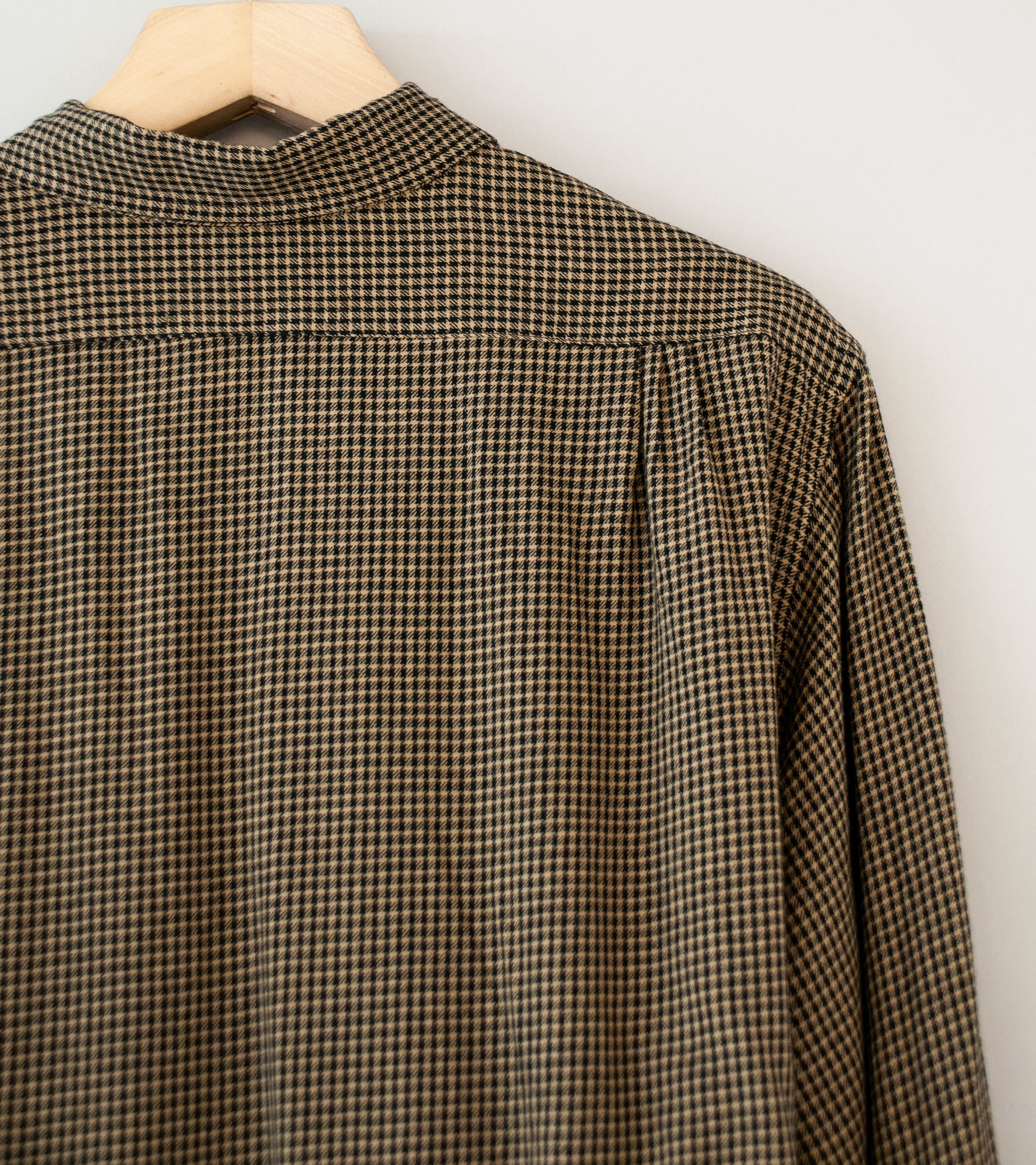 Niceness 'S.COIL Super 140's Open Collar Dress Shirt' (Khaki) - Image 8