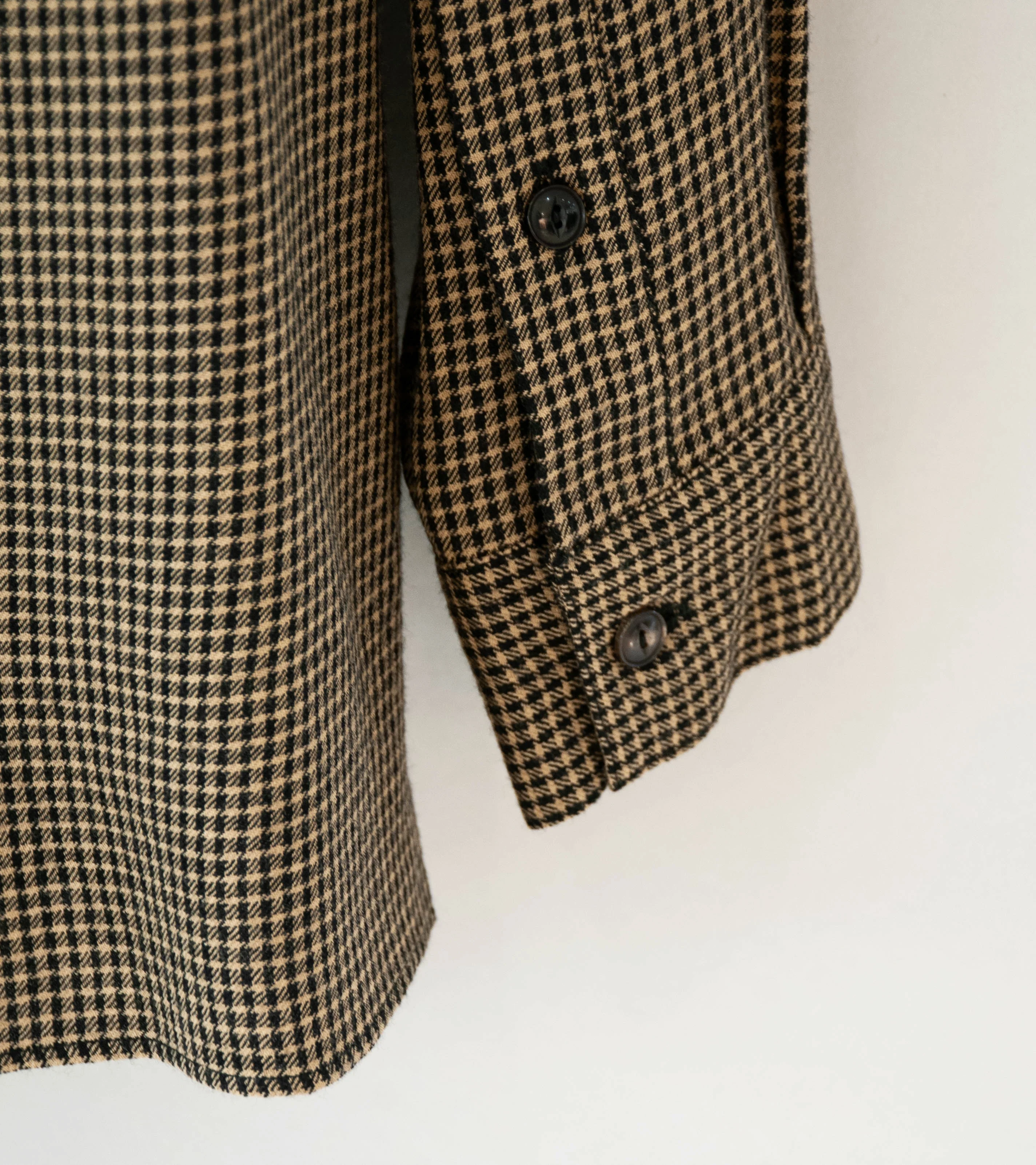 Niceness 'S.COIL Super 140's Open Collar Dress Shirt' (Khaki) - Image 9