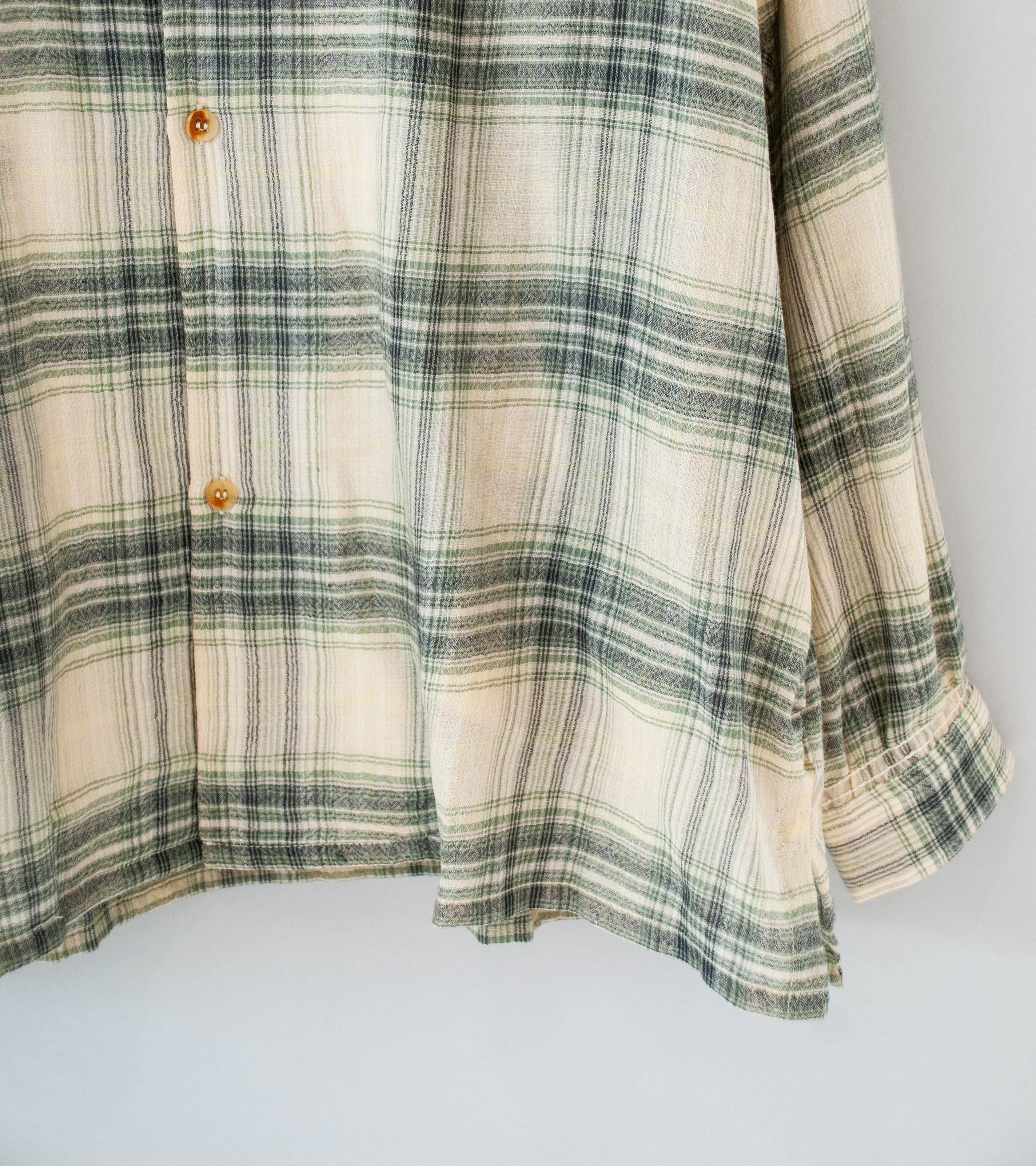 Niceness 'THOM Open Collar Jacket Shirt' (Light Green) - Image 3