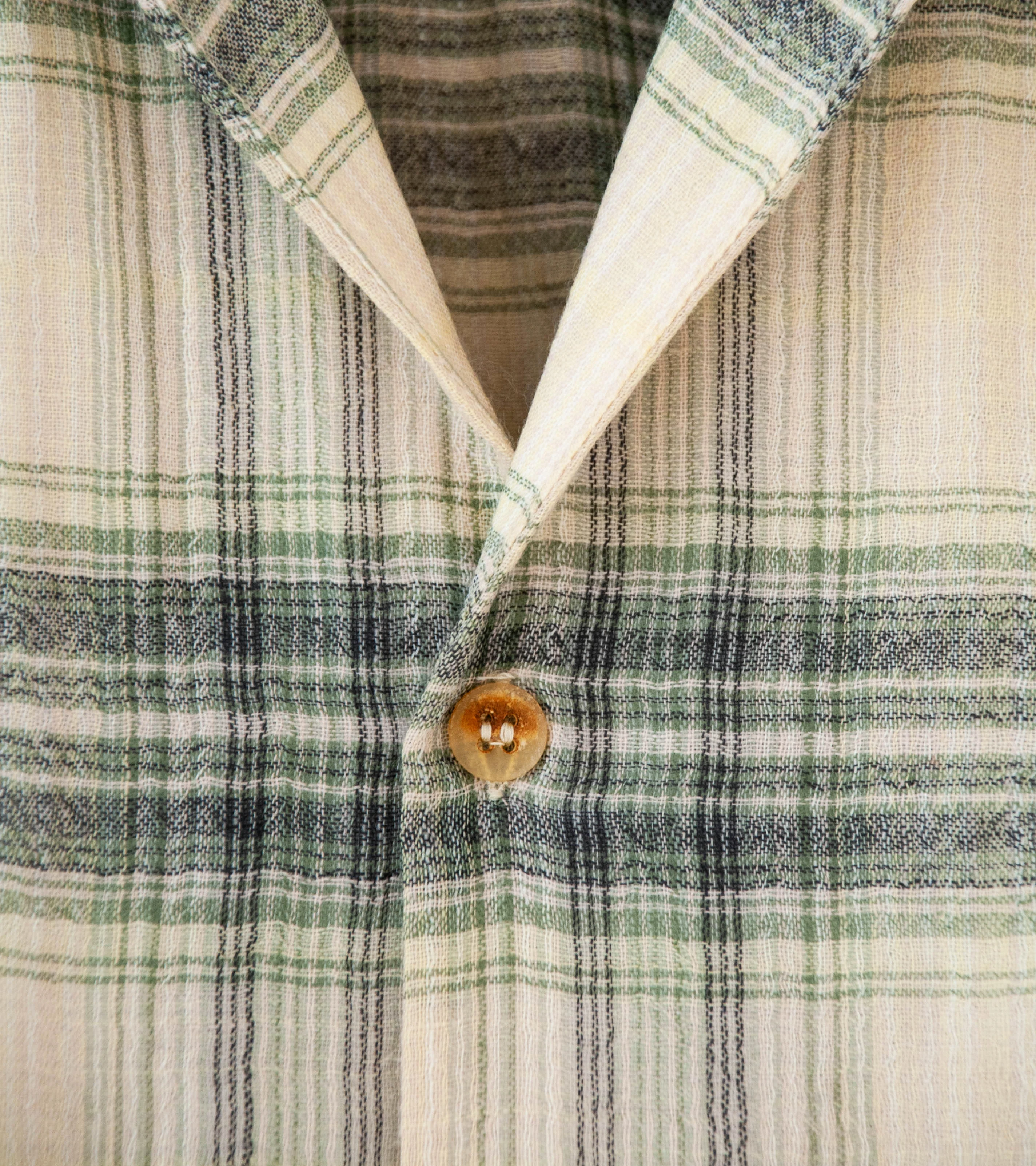 Niceness 'THOM Open Collar Jacket Shirt' (Light Green) - Image 4