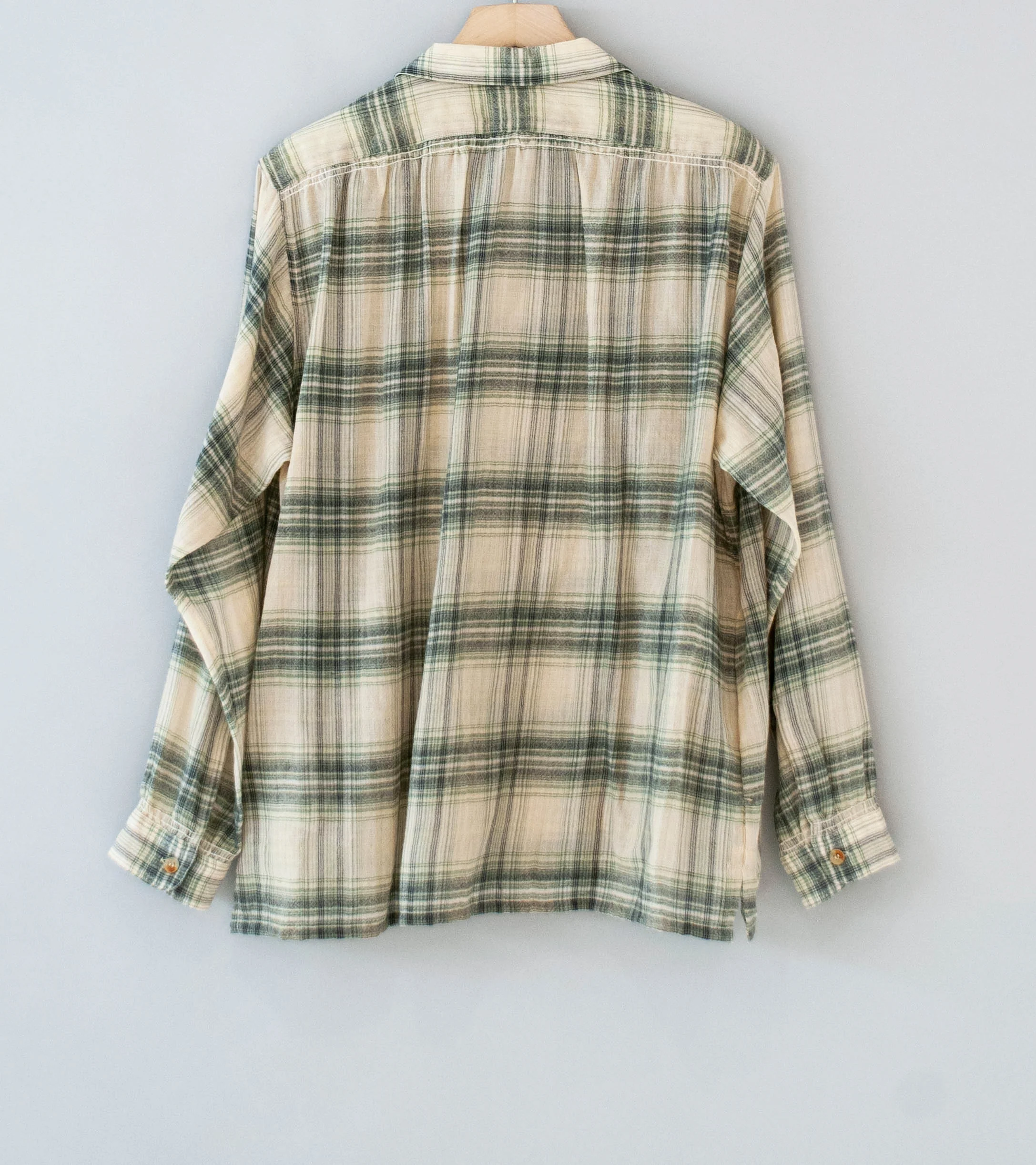 Niceness 'THOM Open Collar Jacket Shirt' (Light Green) - Image 6