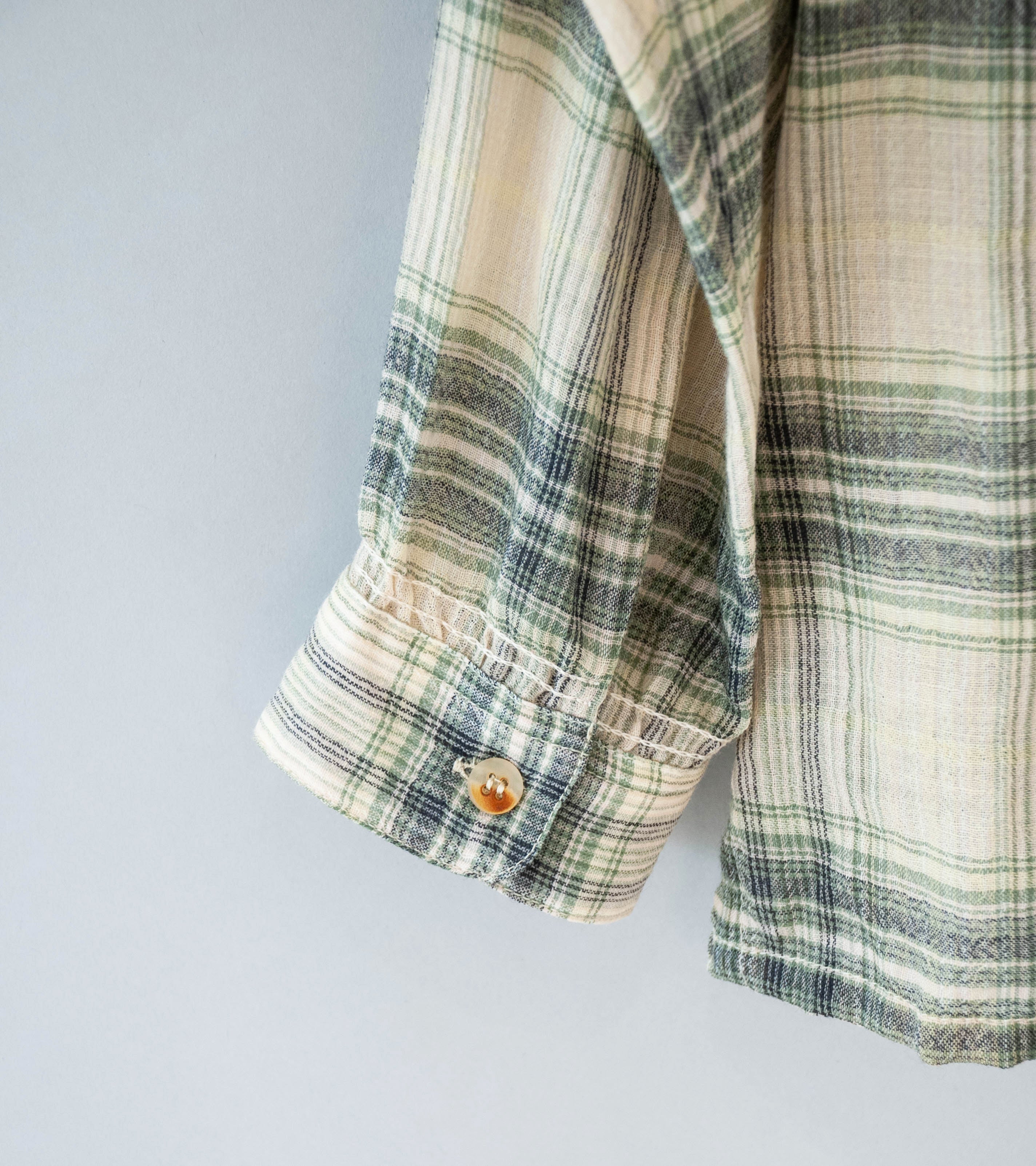 Niceness 'THOM Open Collar Jacket Shirt' (Light Green) - Image 8