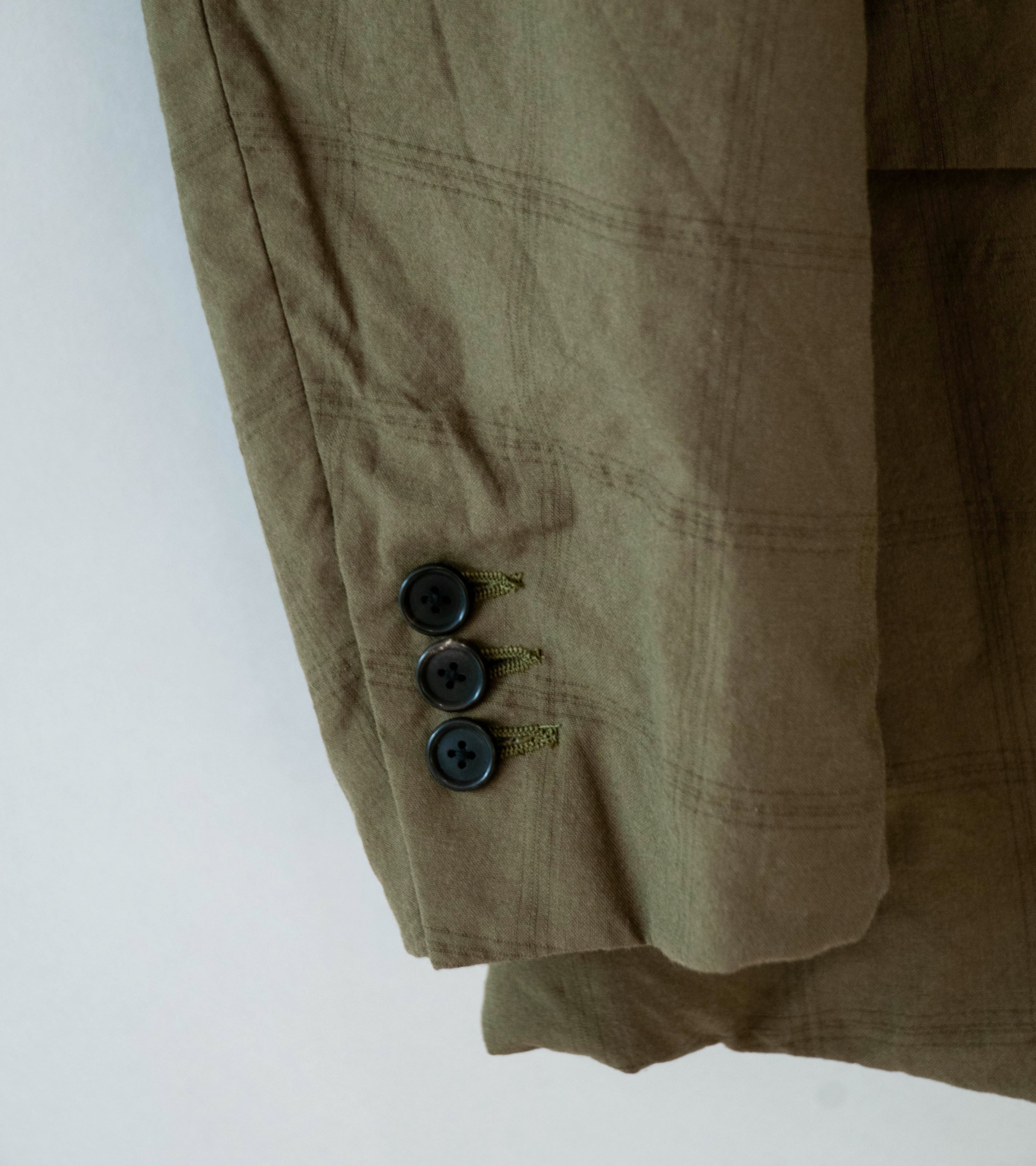Niceness 'W.ROLAND Clover Leaf Check Jacket' (Khaki) - Image 6
