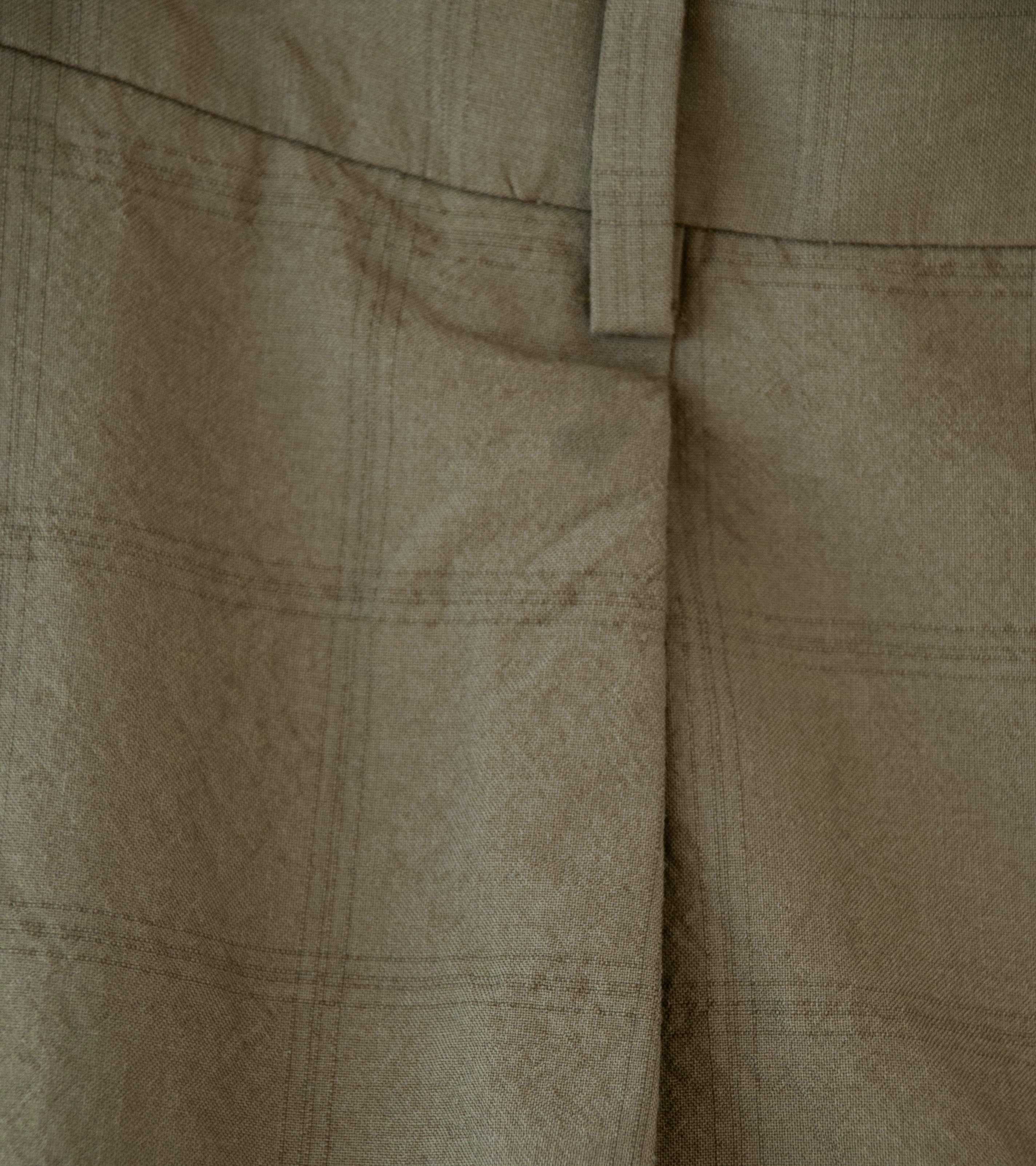 Niceness 'W.SCHENKER Flying V Check Trousers' (Khaki) - Image 3