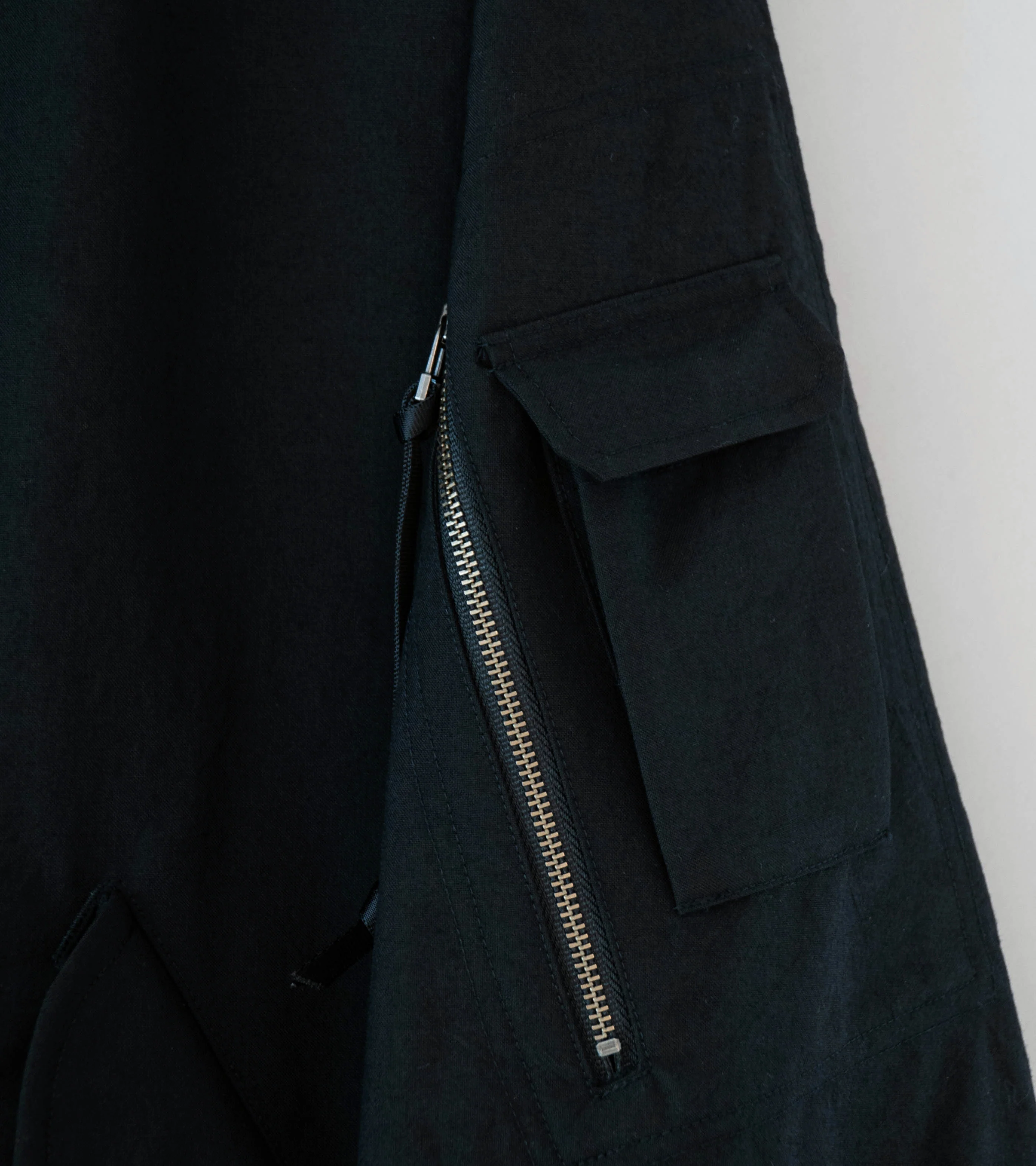 Product Twelve 'High Count Wool Field Coat' (Black) - Image 3