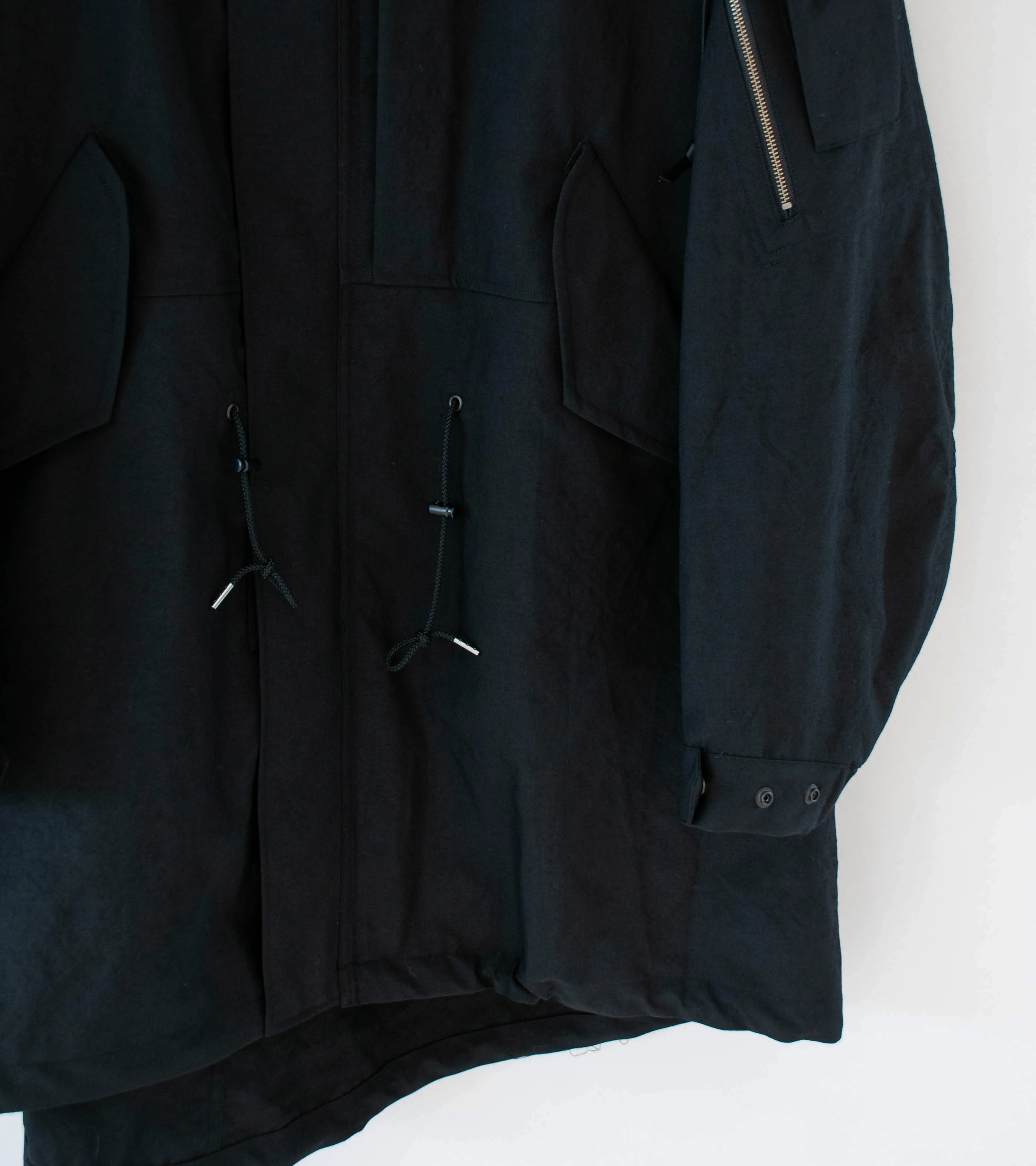 Product Twelve 'High Count Wool Field Coat' (Black) - Image 4