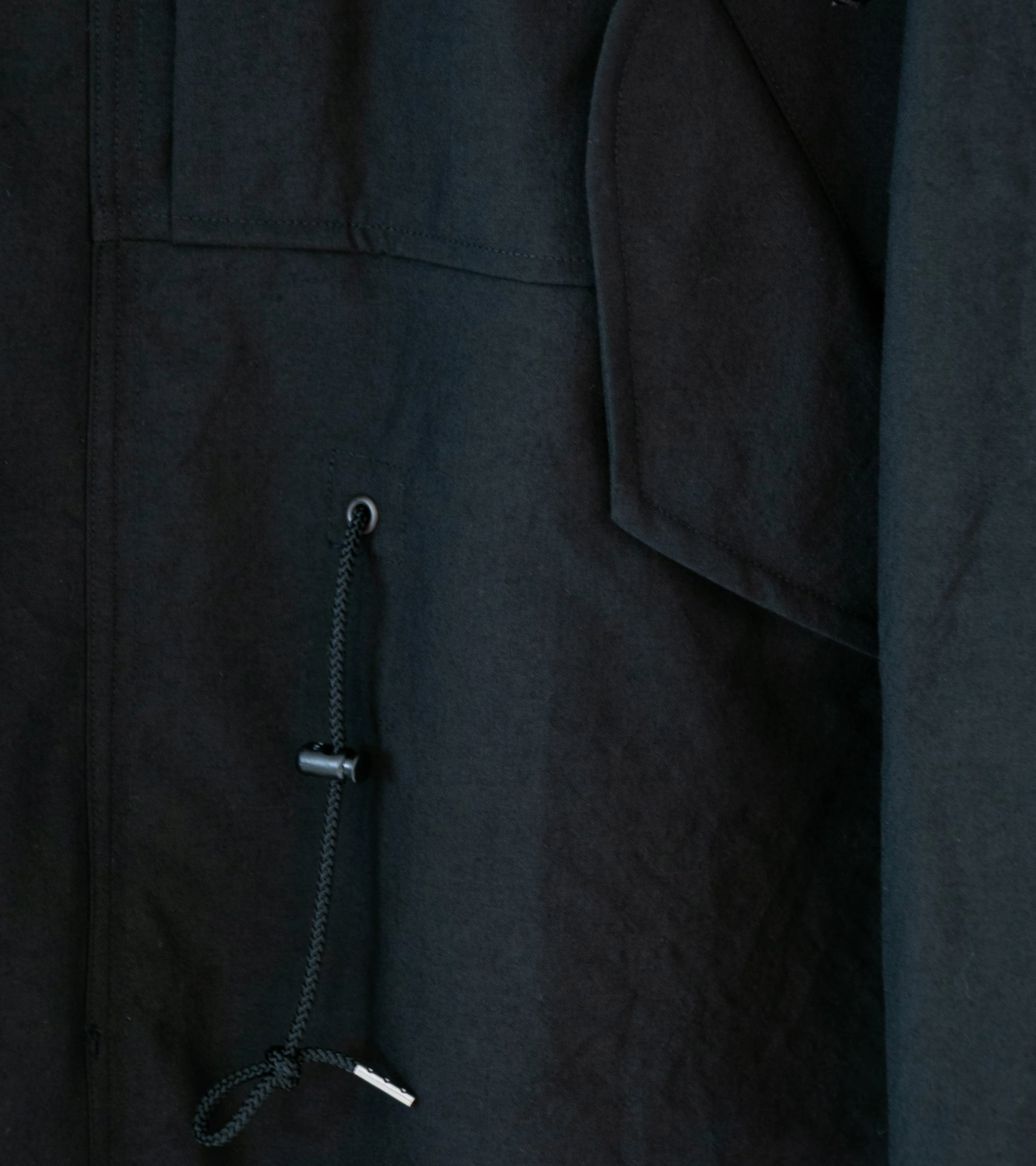 Product Twelve 'High Count Wool Field Coat' (Black) - Image 5
