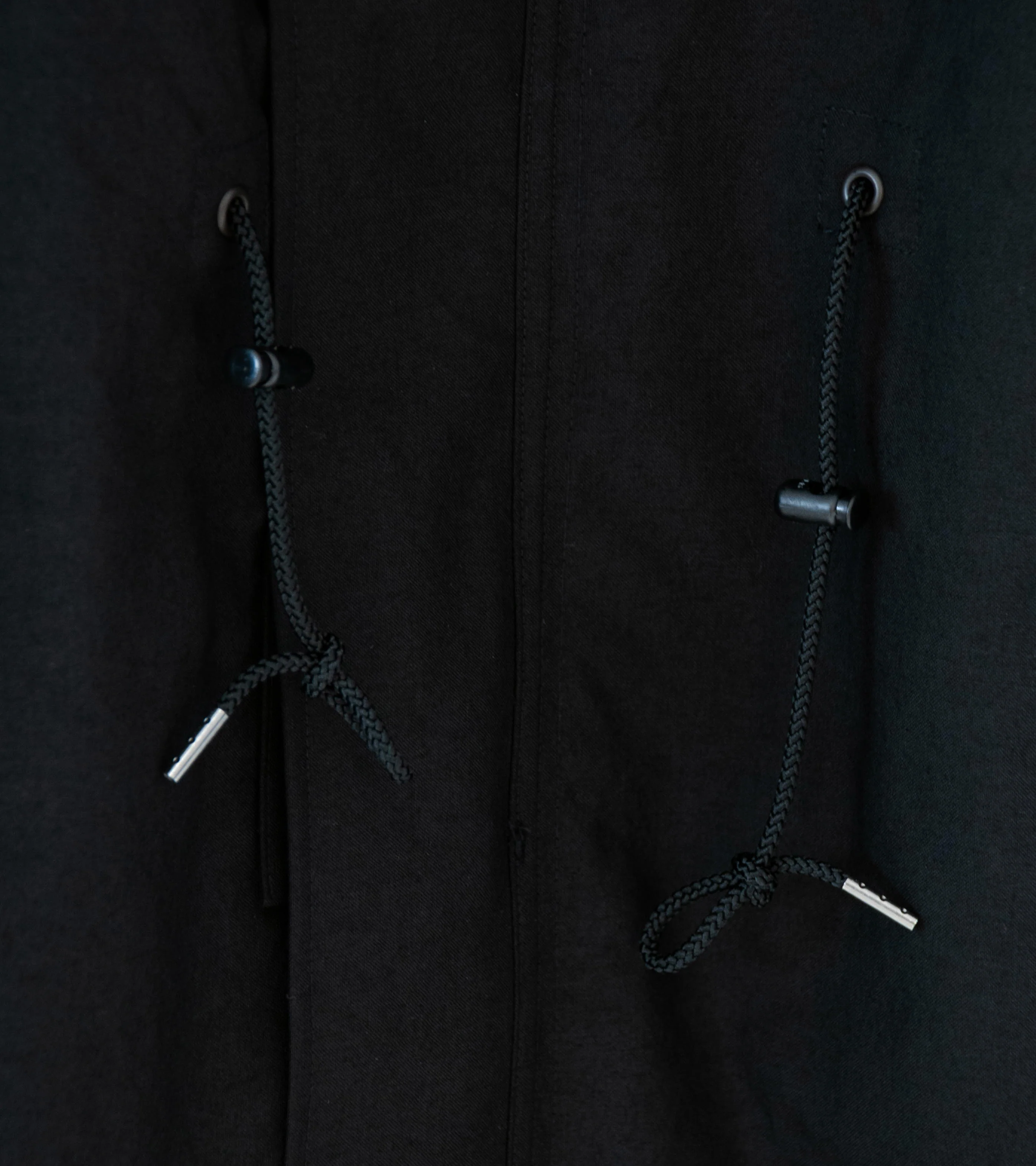 Product Twelve 'High Count Wool Field Coat' (Black) - Image 7