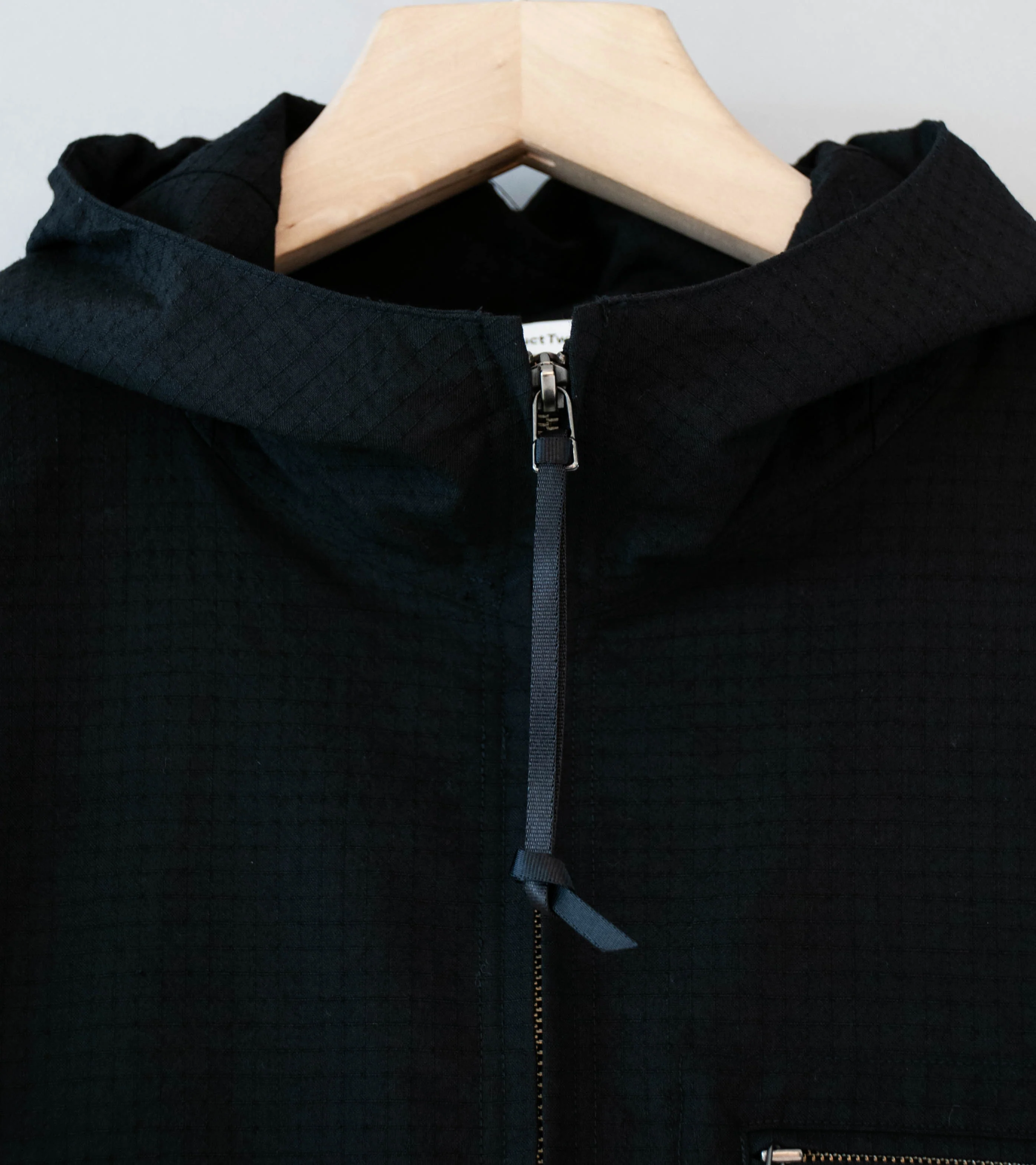 Product Twelve 'High Count Wool Ripstop Jacket' (Black) - Image 6