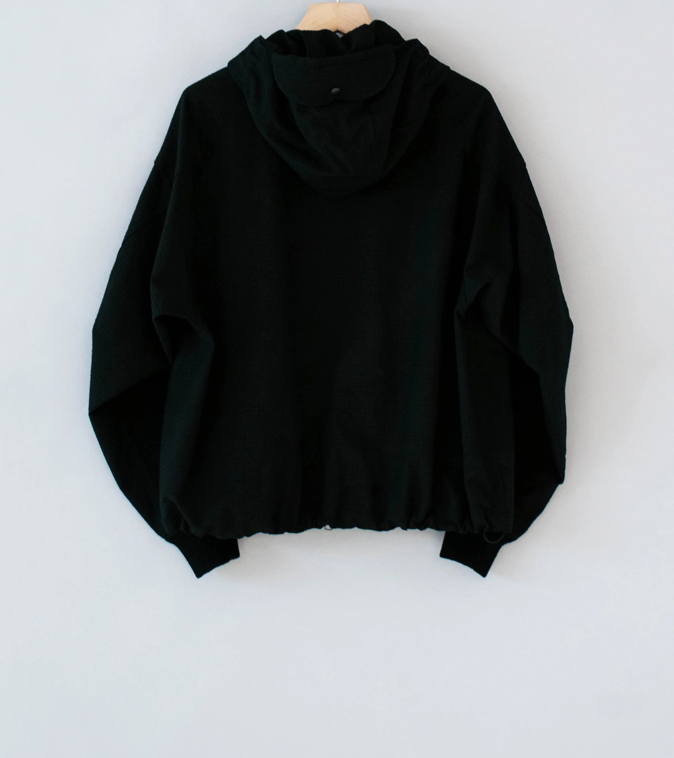 Product Twelve 'High Count Wool Ripstop Jacket' (Black) - Image 7