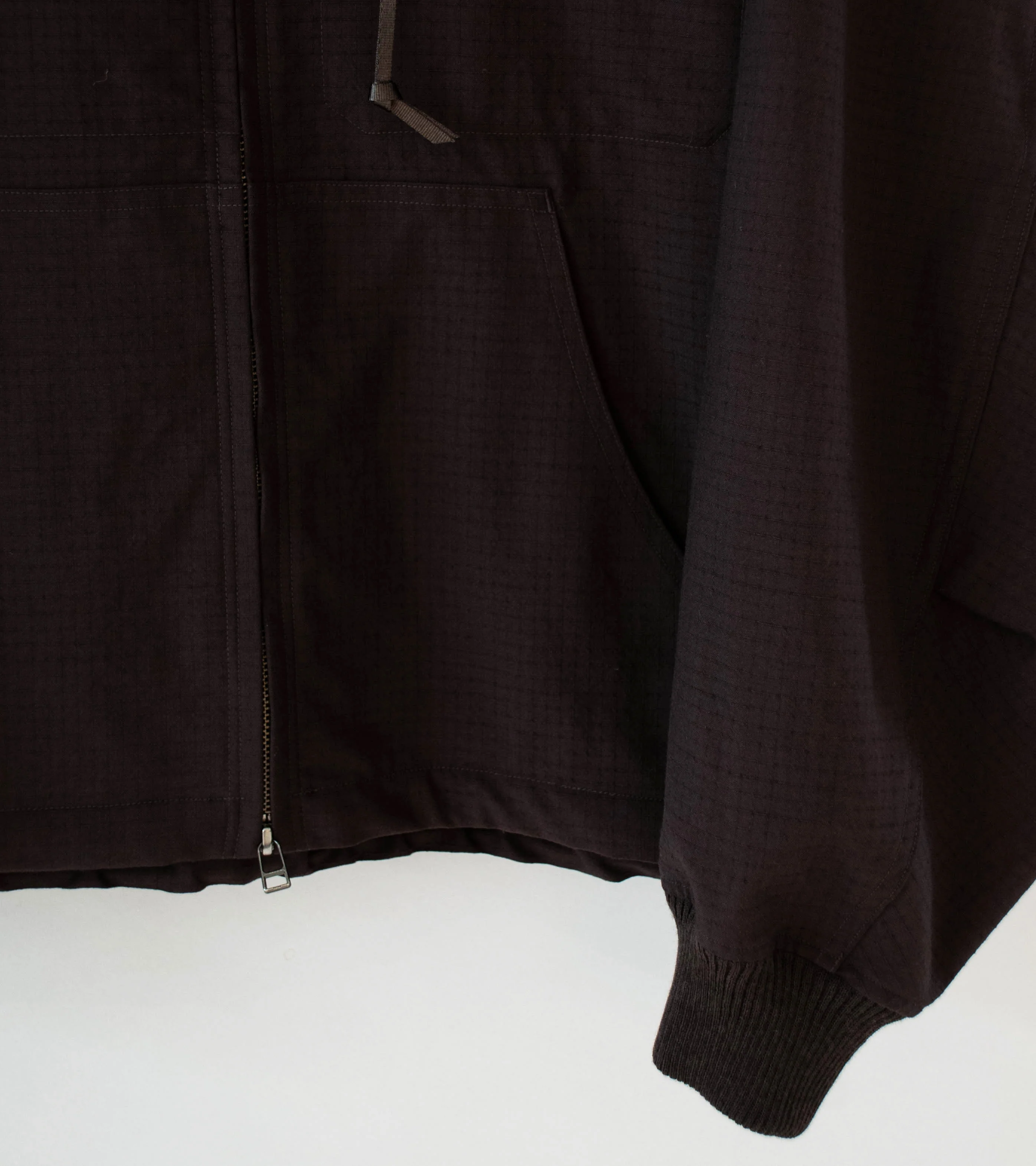 Product Twelve 'High Count Wool Ripstop Jacket' (Brown) - Image 3