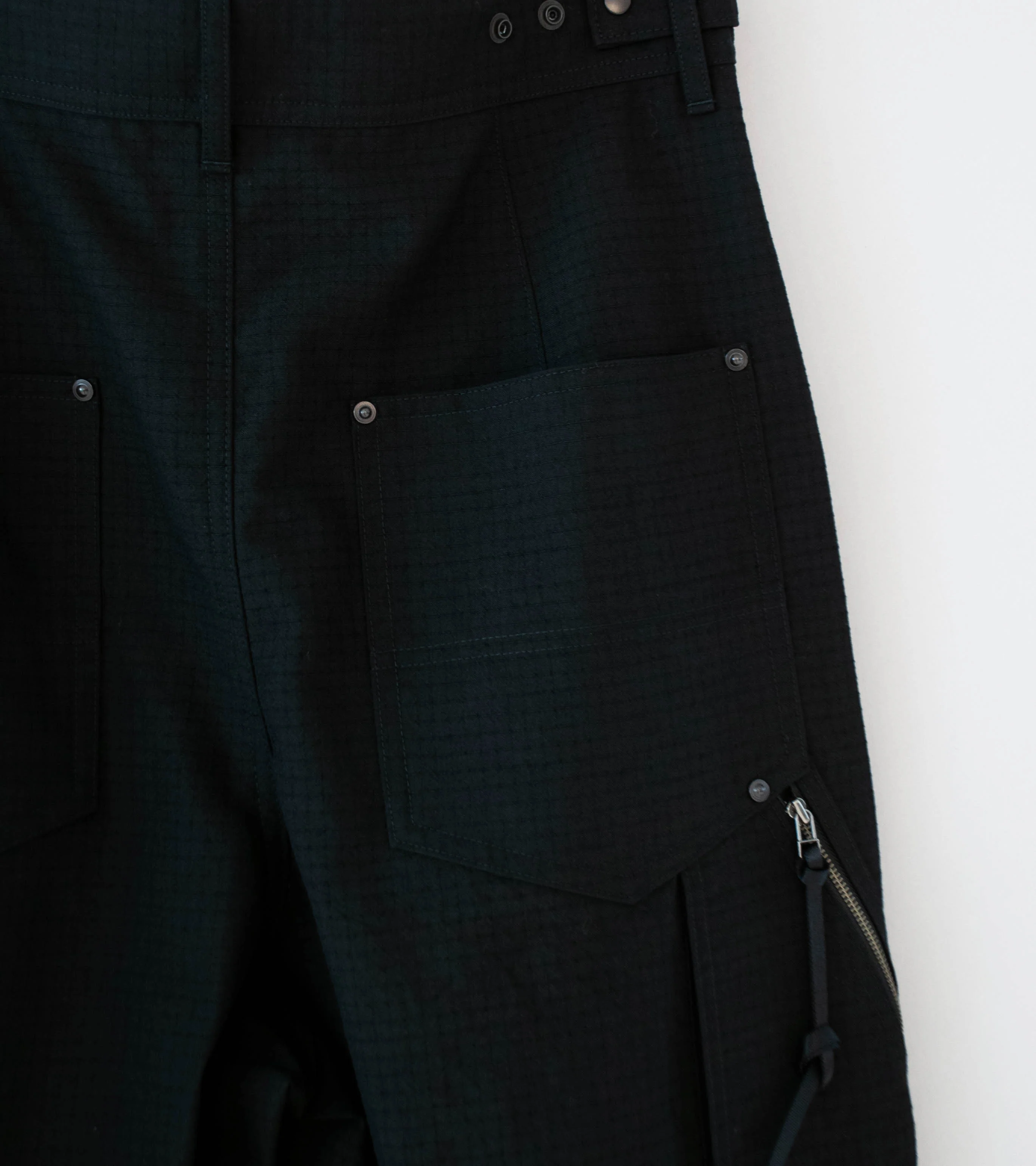 Product Twelve 'High Count Wool Ripstop Pants' (Black) - Image 11