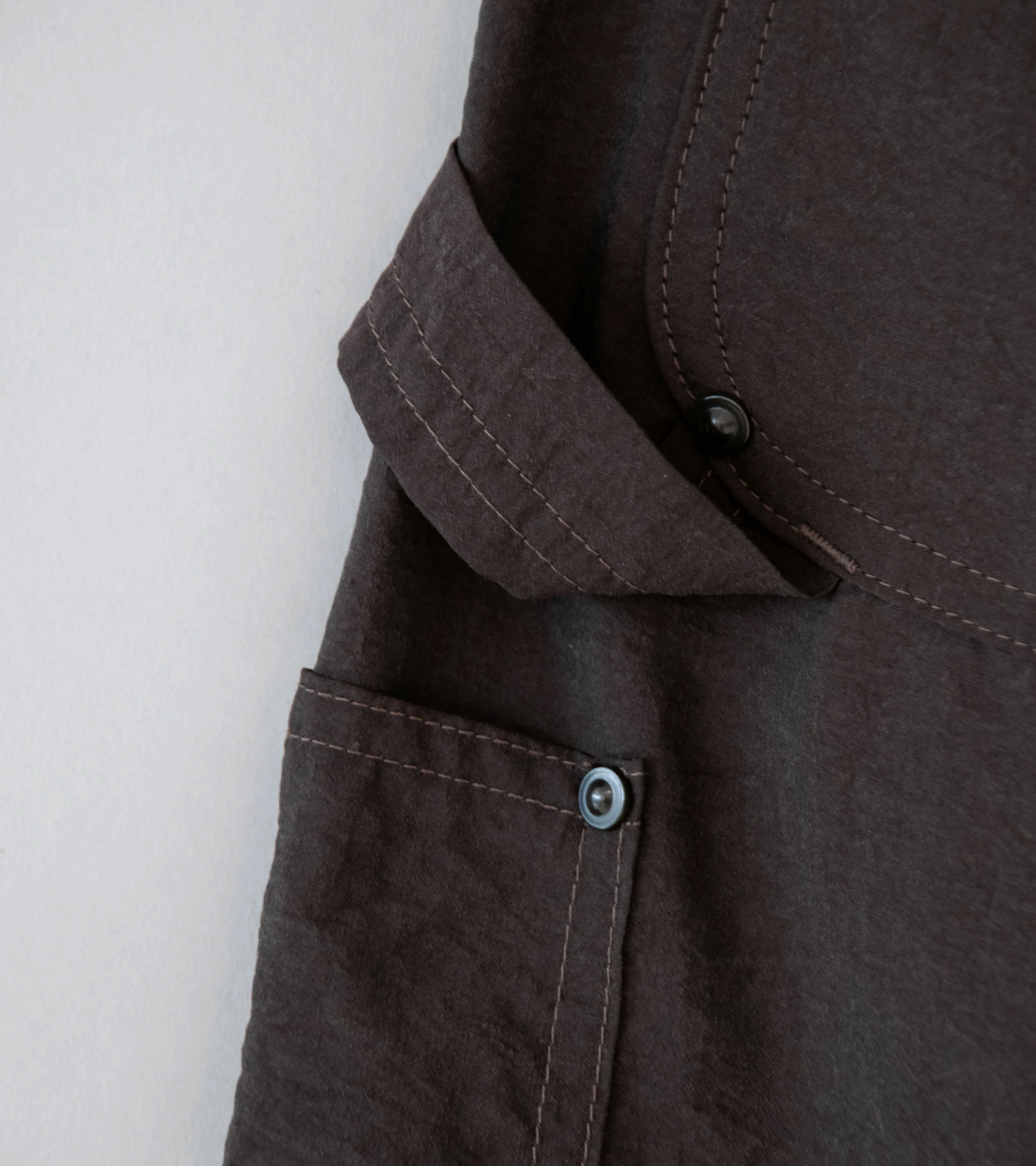 Product Twelve 'Silk Nylon Short Work Pants' (Brown) - Image 8