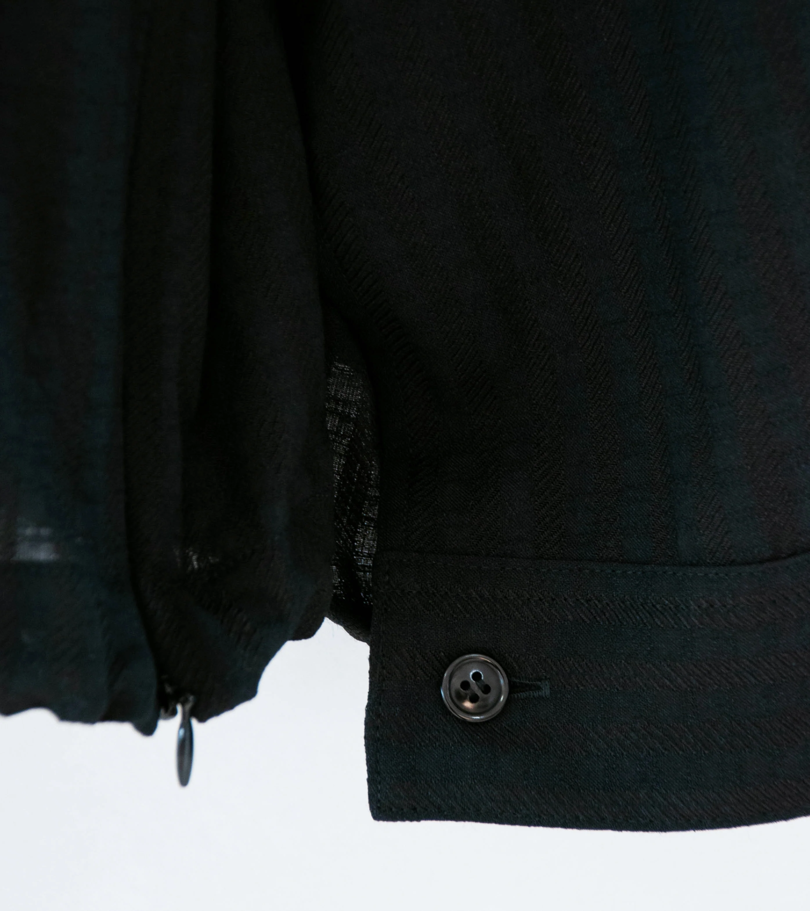 Product Twelve 'Techno Wool Sucker Half Zip Shirt' (Black) - Image 4