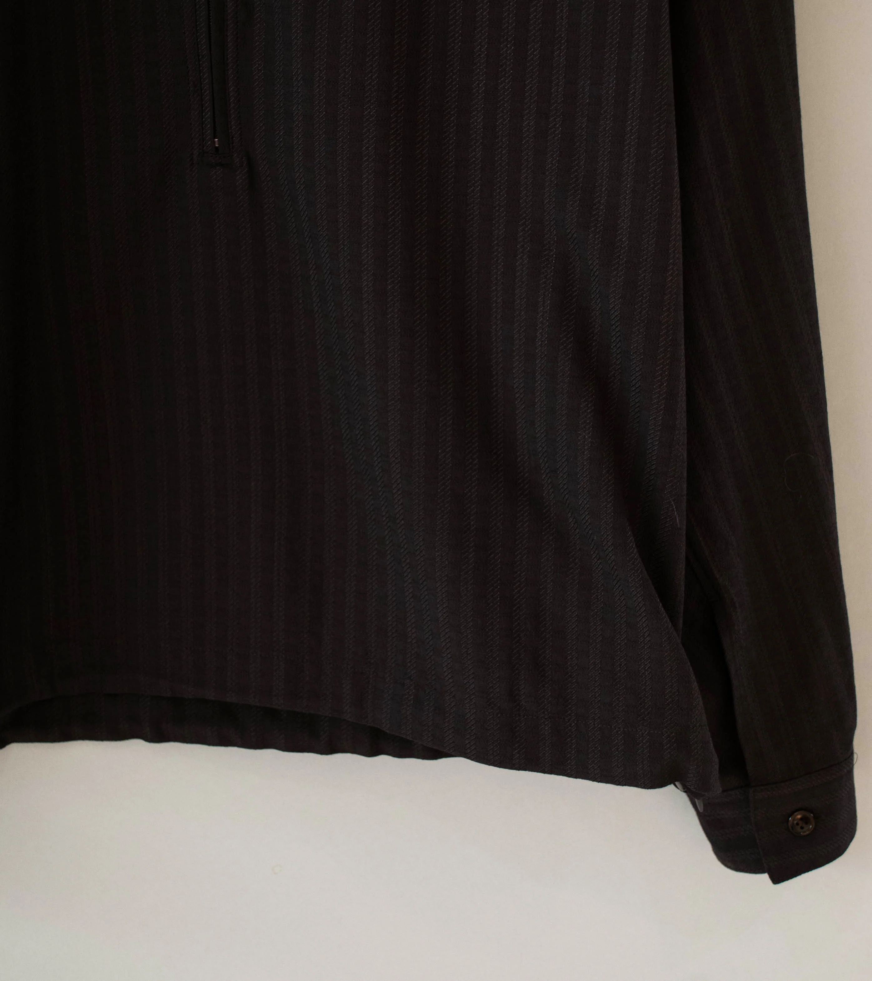 Product Twelve 'Techno Wool Sucker Half Zip Shirt' (Brown) - Image 3