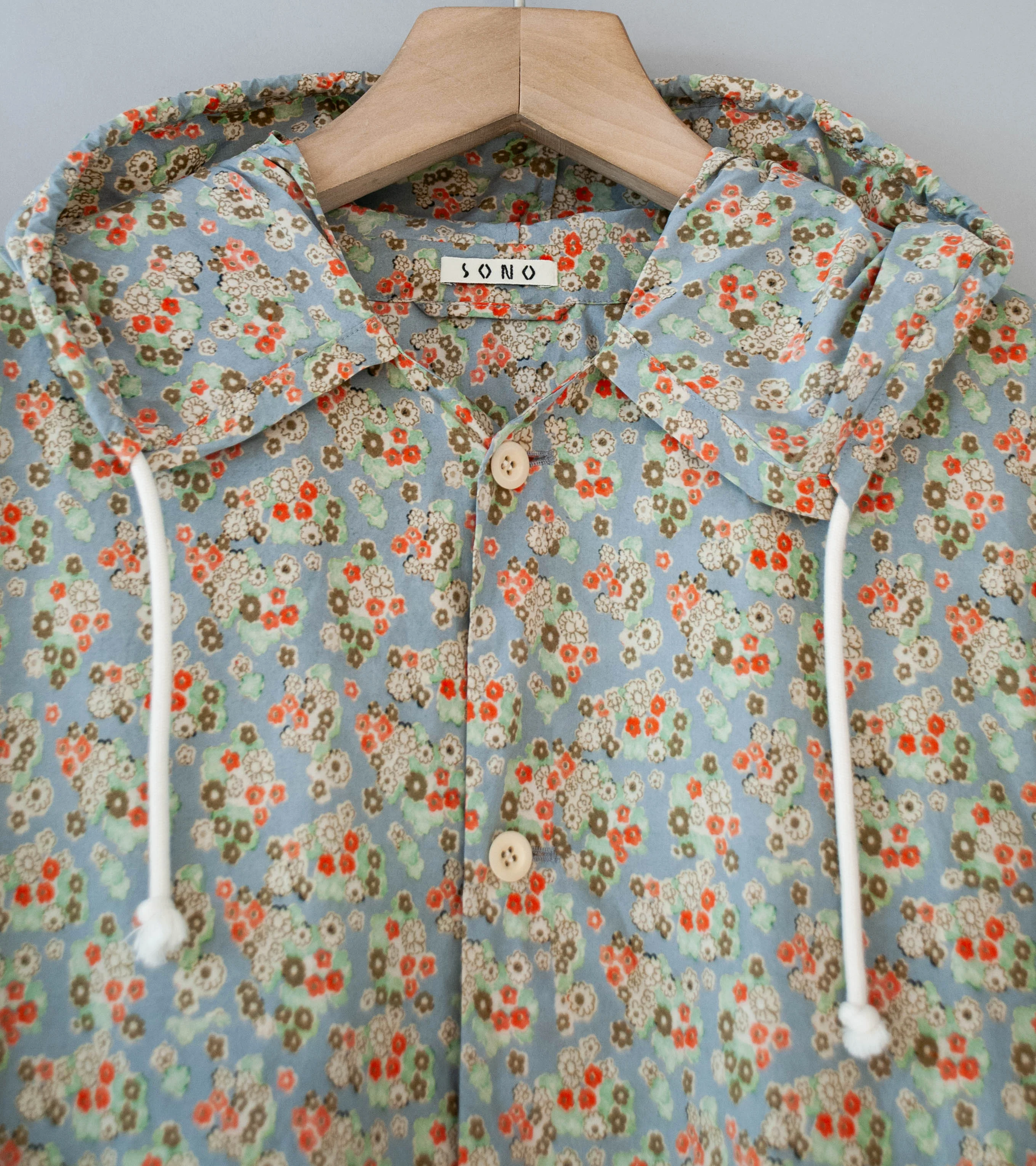 Sono 'Huckle Hoodie' (Dust Blue Floral Cotton) - Image 7