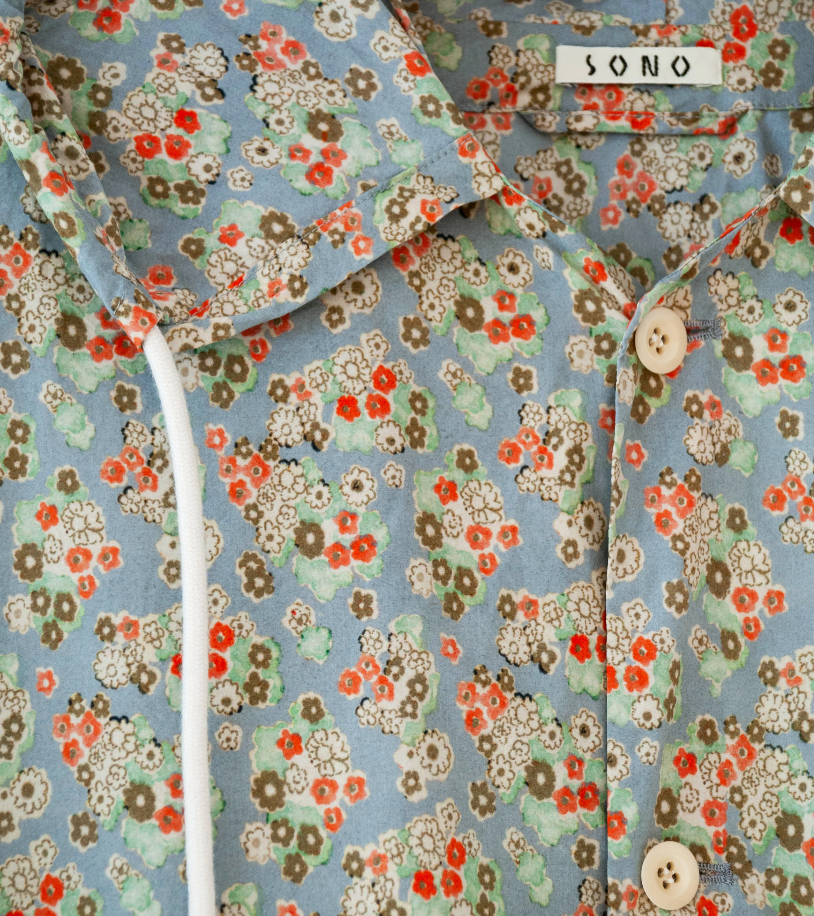 Sono 'Huckle Hoodie' (Dust Blue Floral Cotton) - Image 9