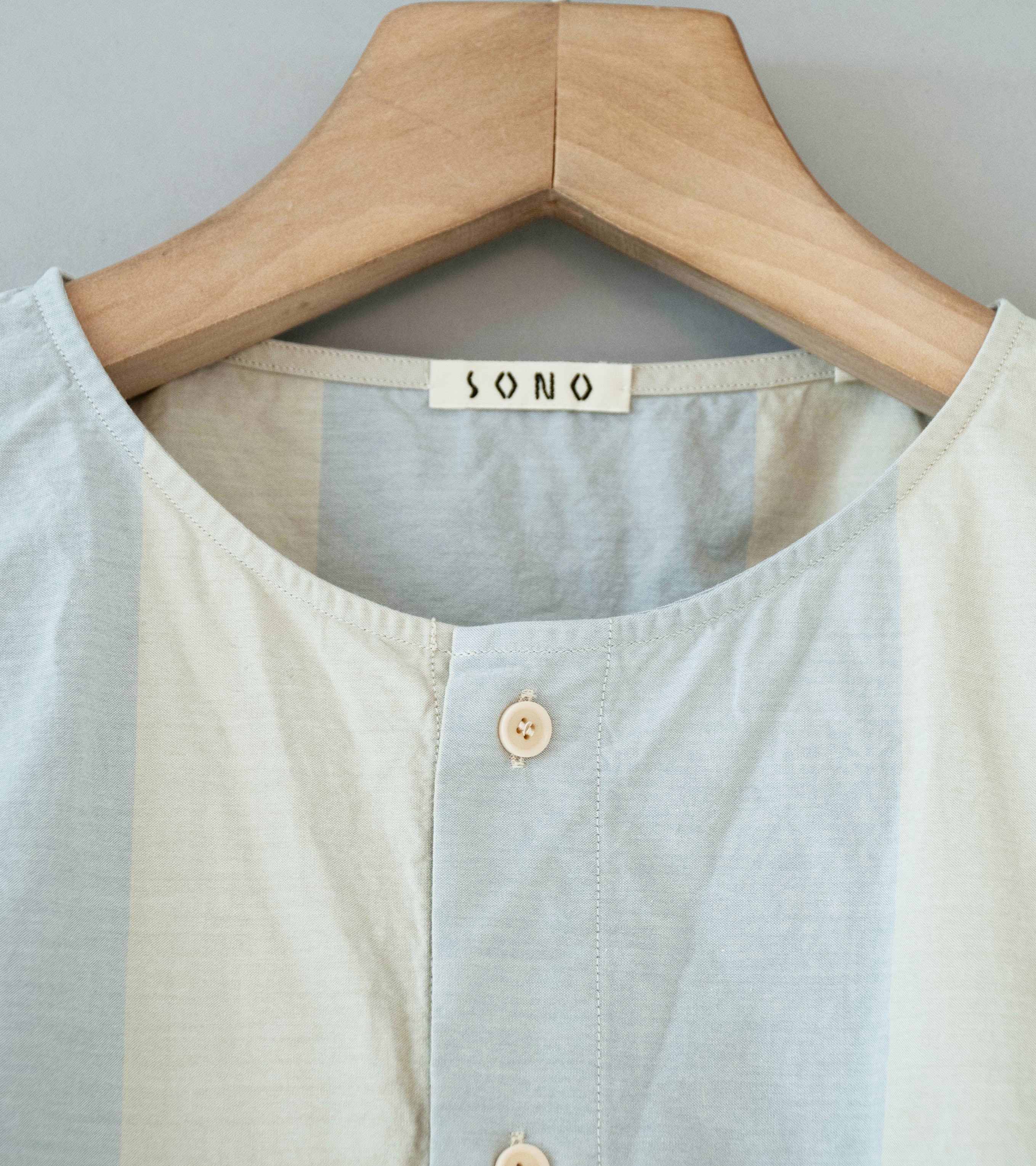 Sono 'Sheldon Shirt' (Dusty Stripe Organic Cotton) - Image 4