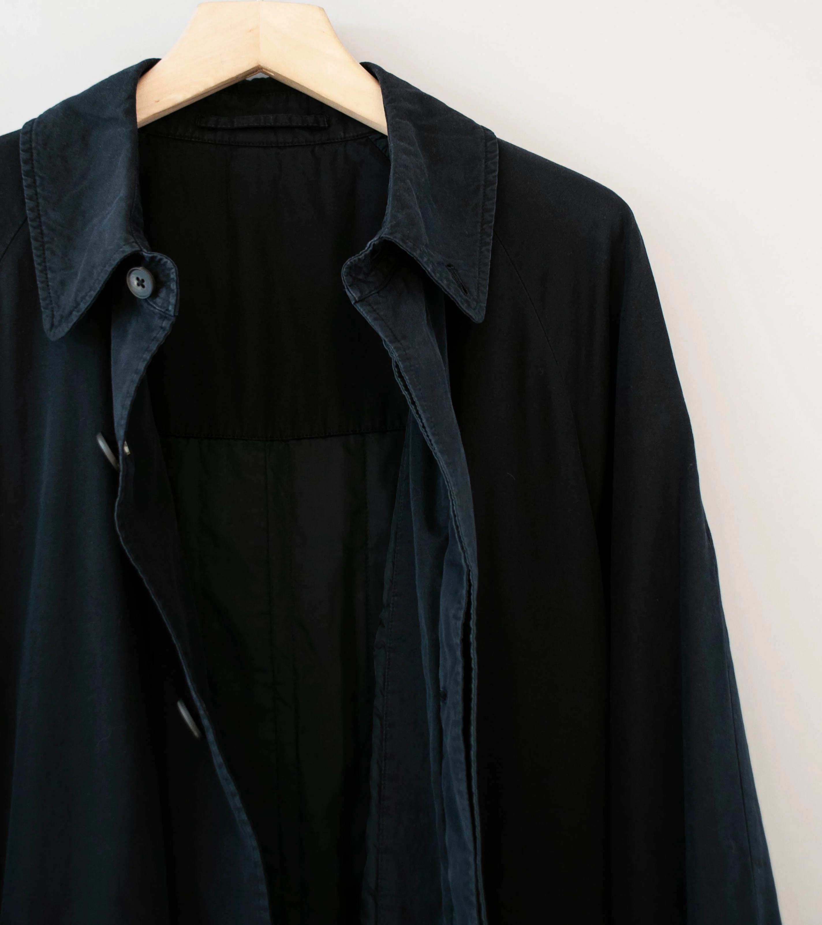 Stein 'Cotton Rayon Vintage Padded Balmacaan Coat' (Black) - Image 3