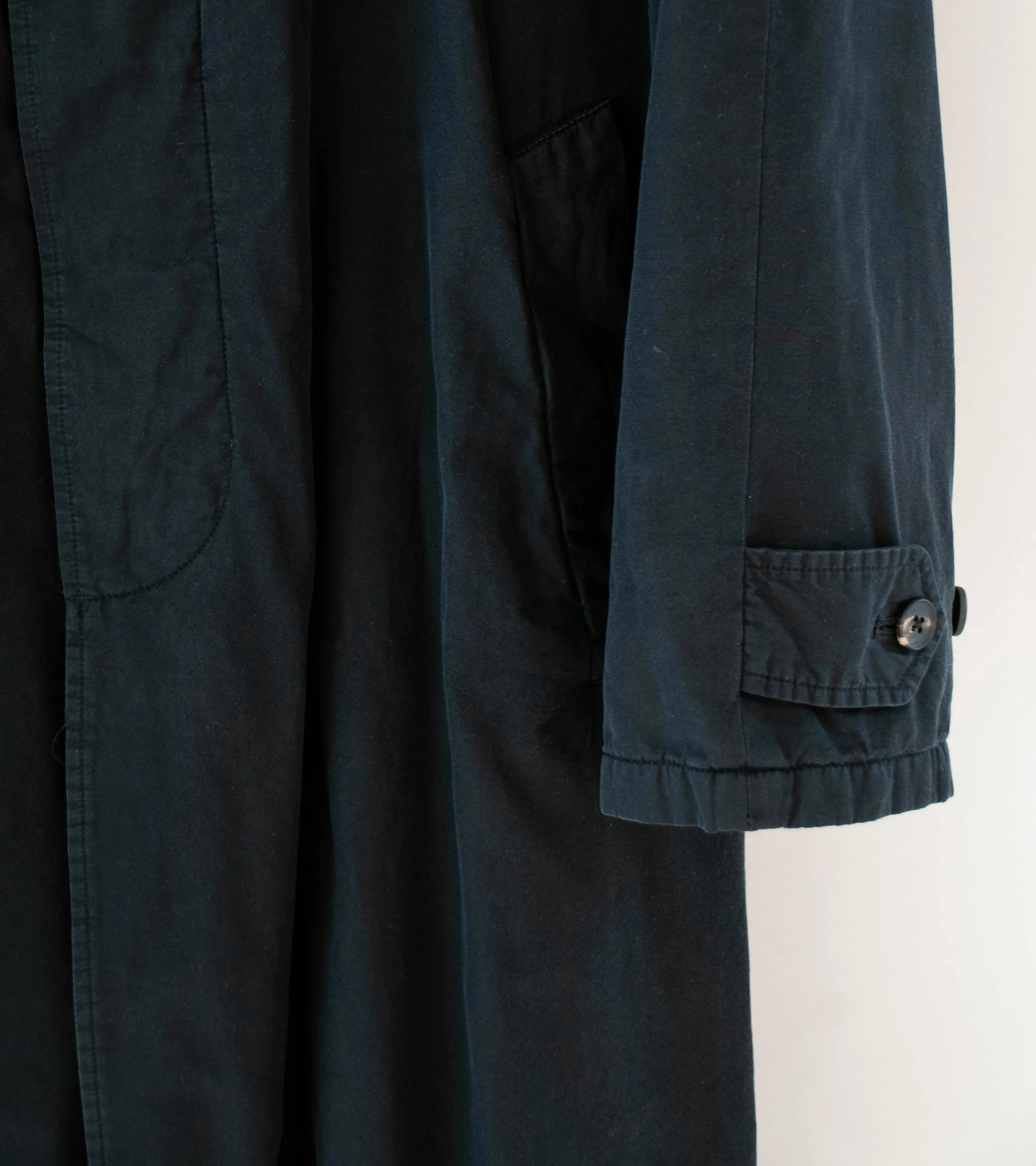 Stein 'Cotton Rayon Vintage Padded Balmacaan Coat' (Black) - Image 5