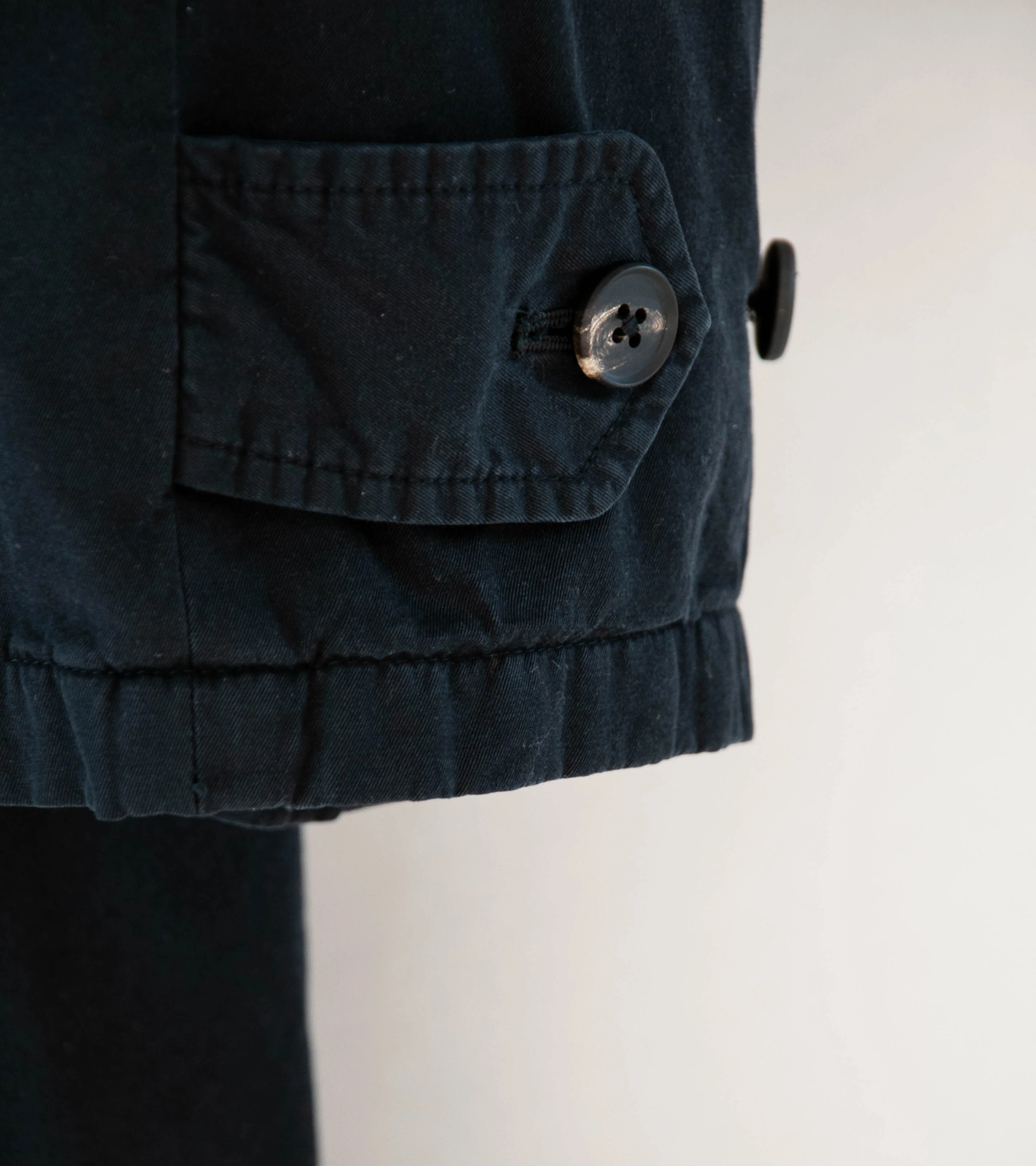 Stein 'Cotton Rayon Vintage Padded Balmacaan Coat' (Black) - Image 6