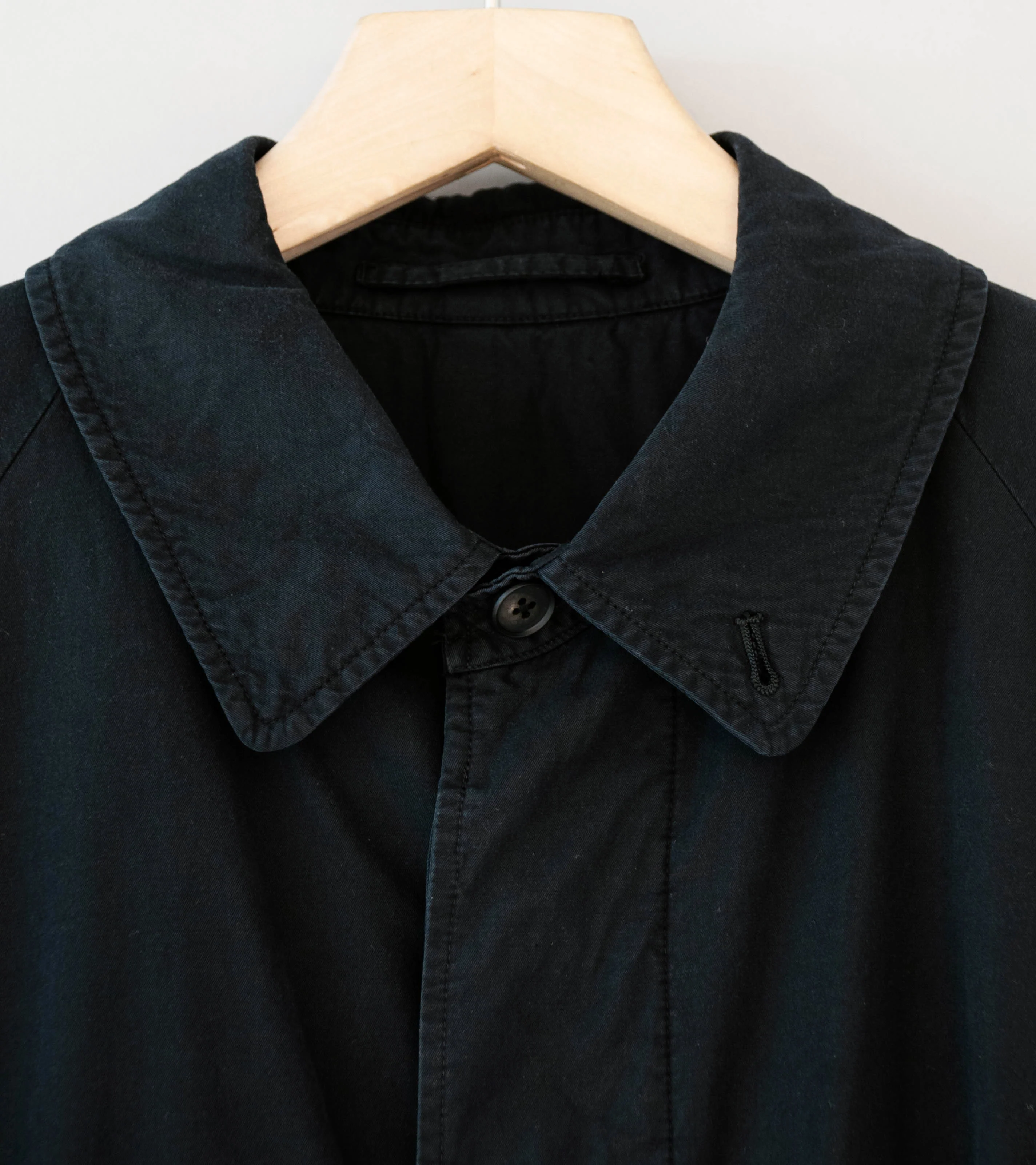 Stein 'Cotton Rayon Vintage Padded Balmacaan Coat' (Black) - Image 7