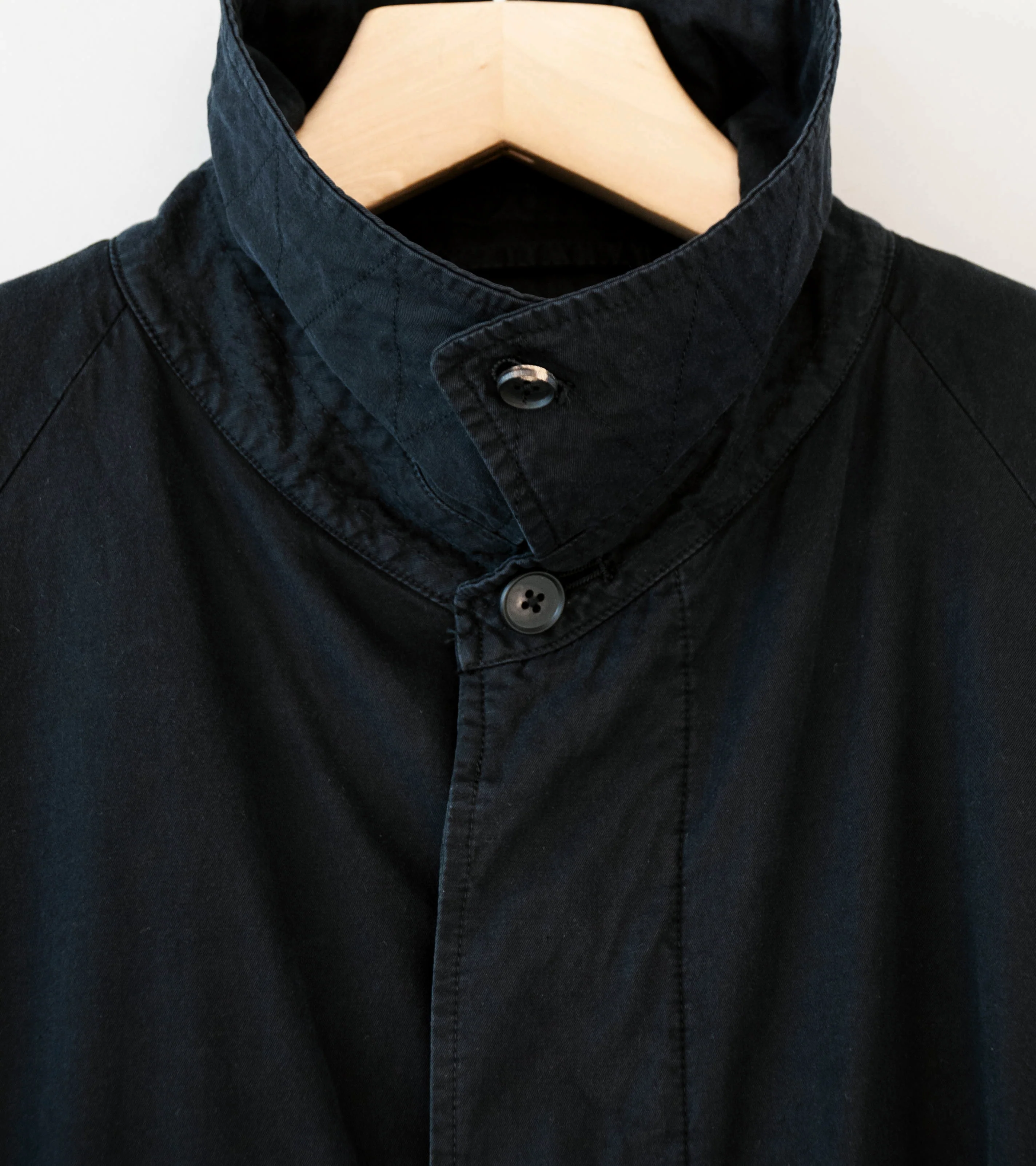 Stein 'Cotton Rayon Vintage Padded Balmacaan Coat' (Black) - Image 8