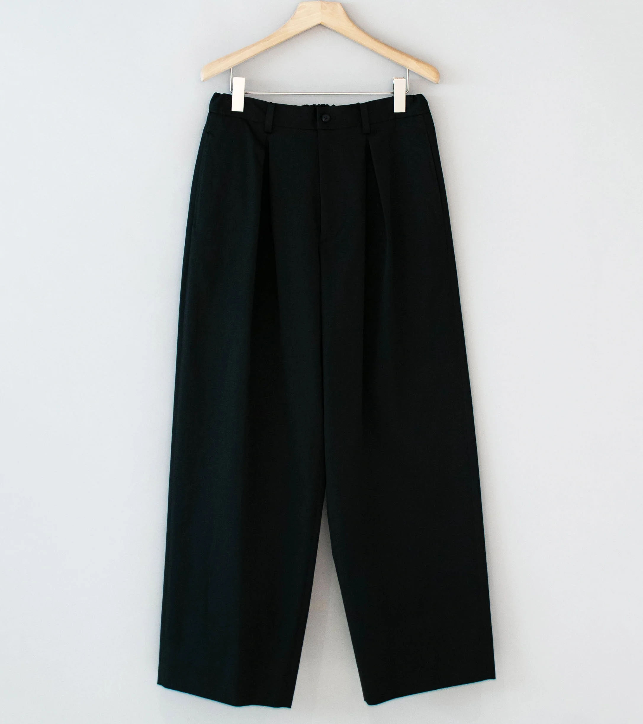 Stein 'Cotton Satin Easy Wide Trousers' (Black)