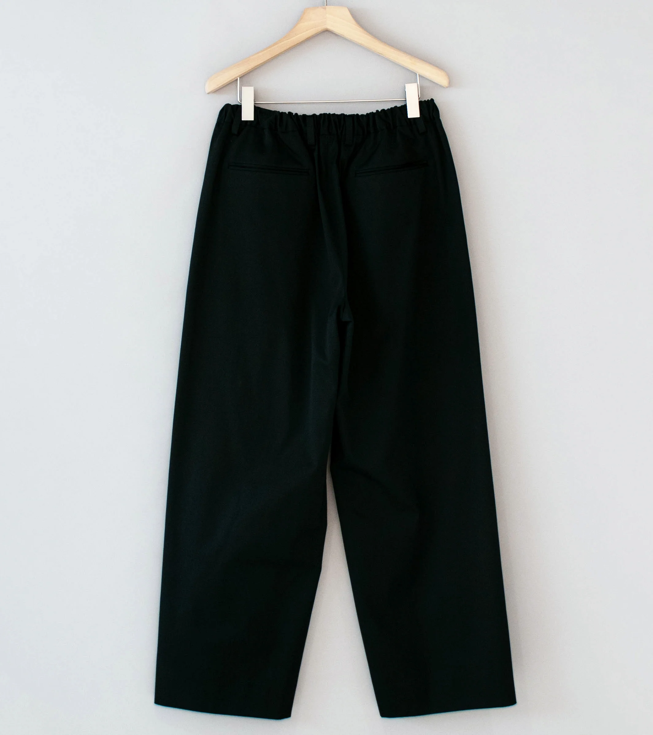 Stein 'Cotton Satin Easy Wide Trousers' (Black) - Image 4