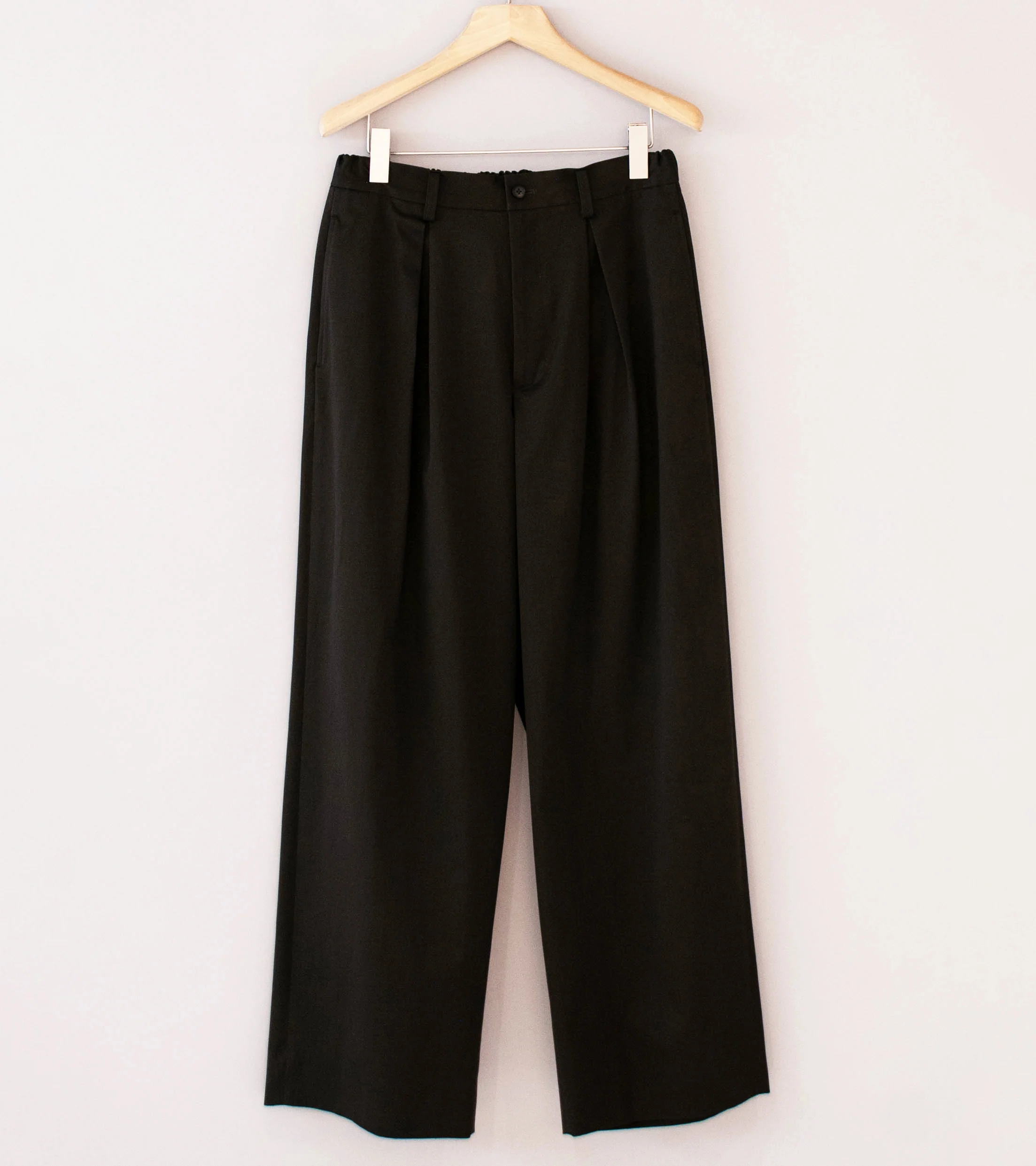 Stein 'Cotton Satin Easy Wide Trousers' (Dark Brown)