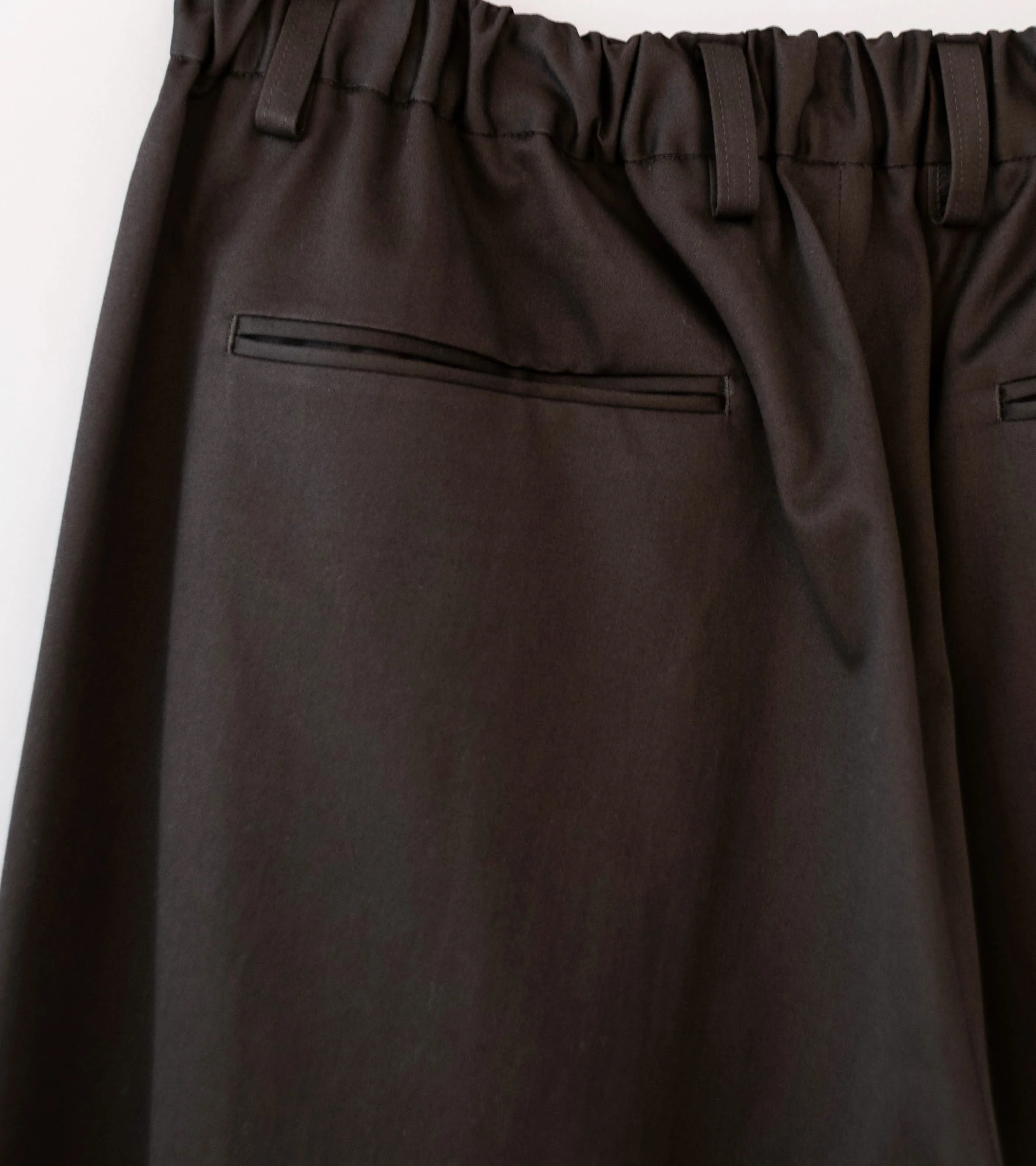 Stein 'Cotton Satin Easy Wide Trousers' (Dark Brown) - Image 5