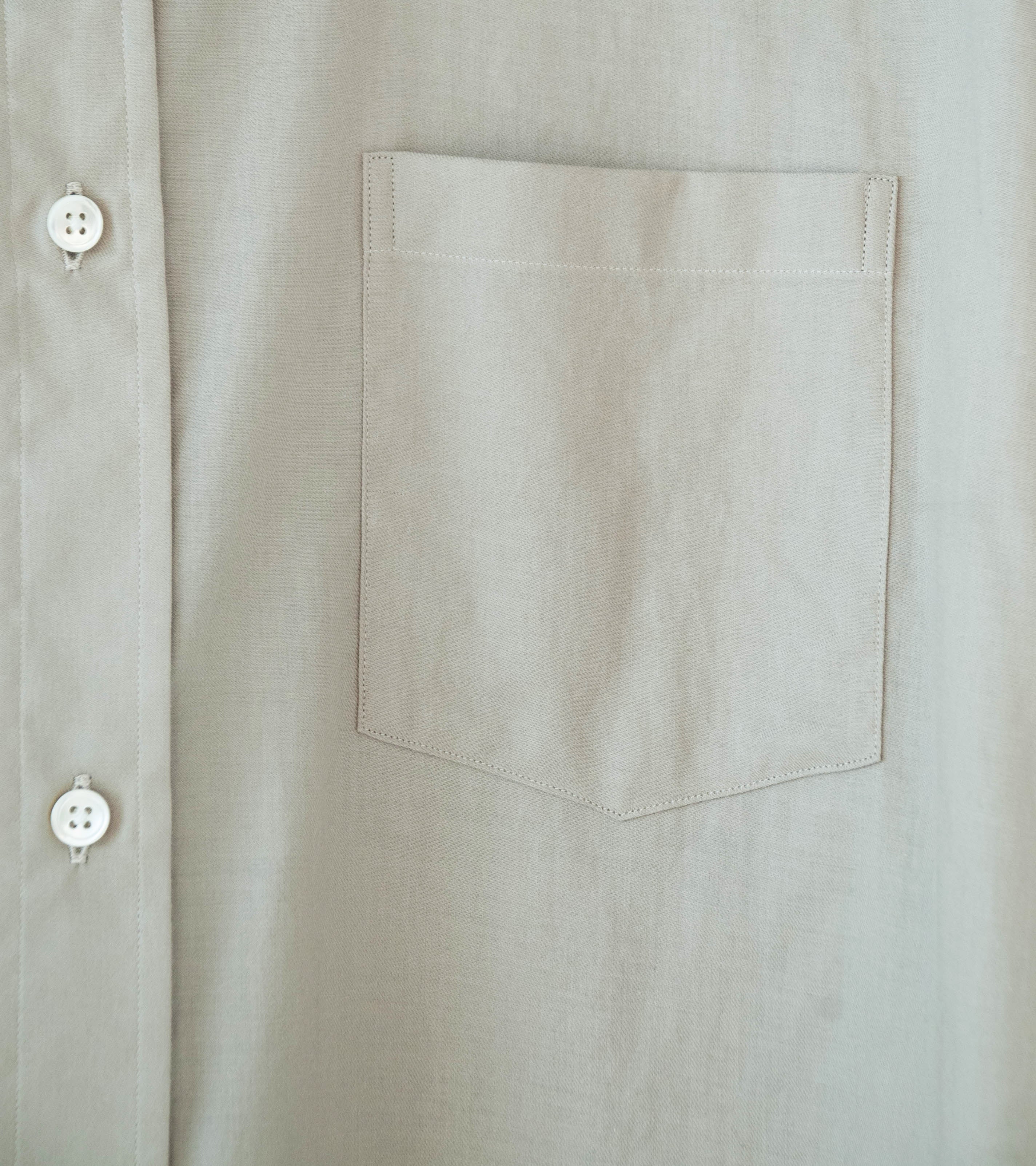 Stein 'Cotton Silk Oversized Placket Shirt' (Greige) - Image 3