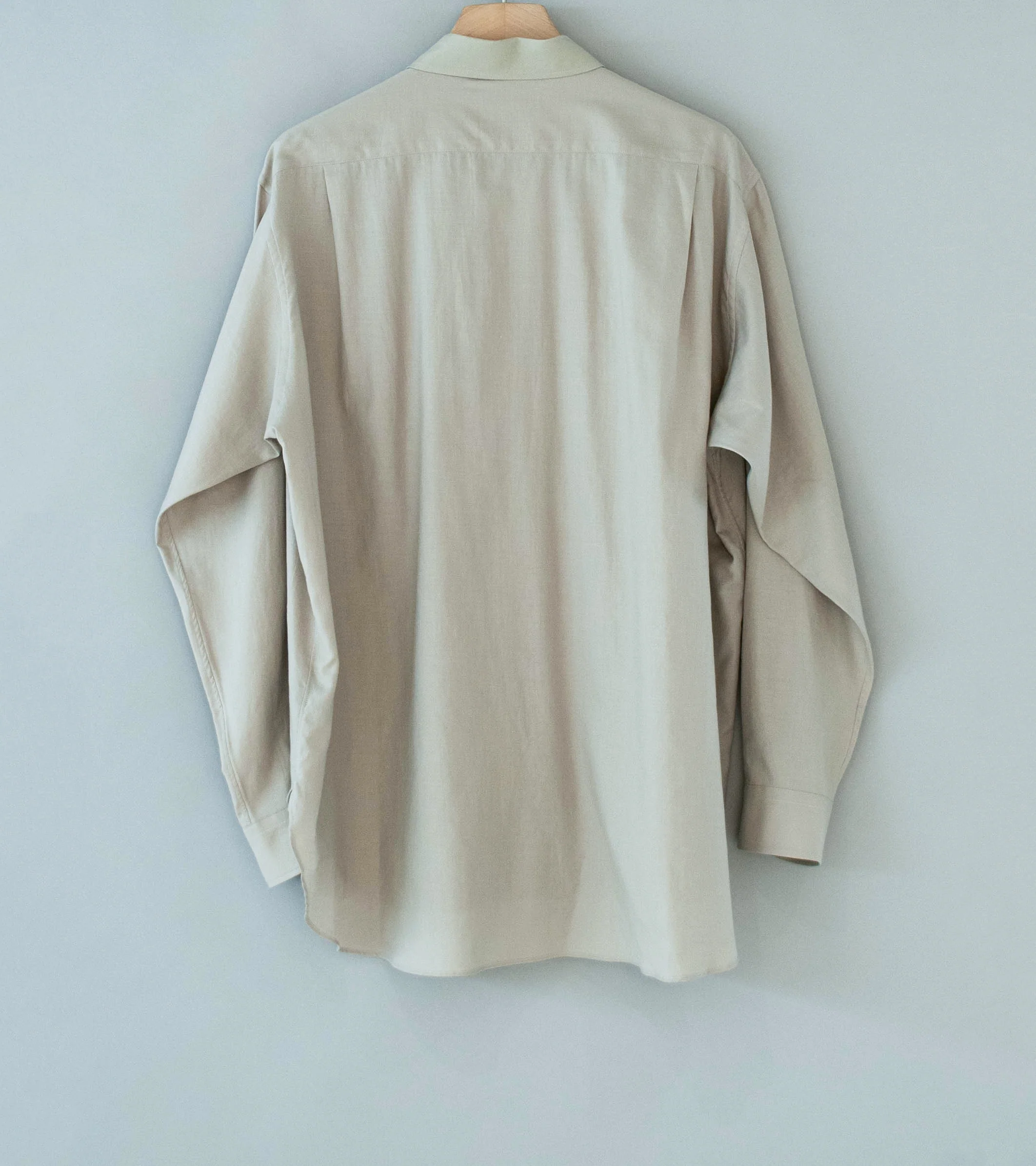 Stein 'Cotton Silk Oversized Placket Shirt' (Greige) - Image 7