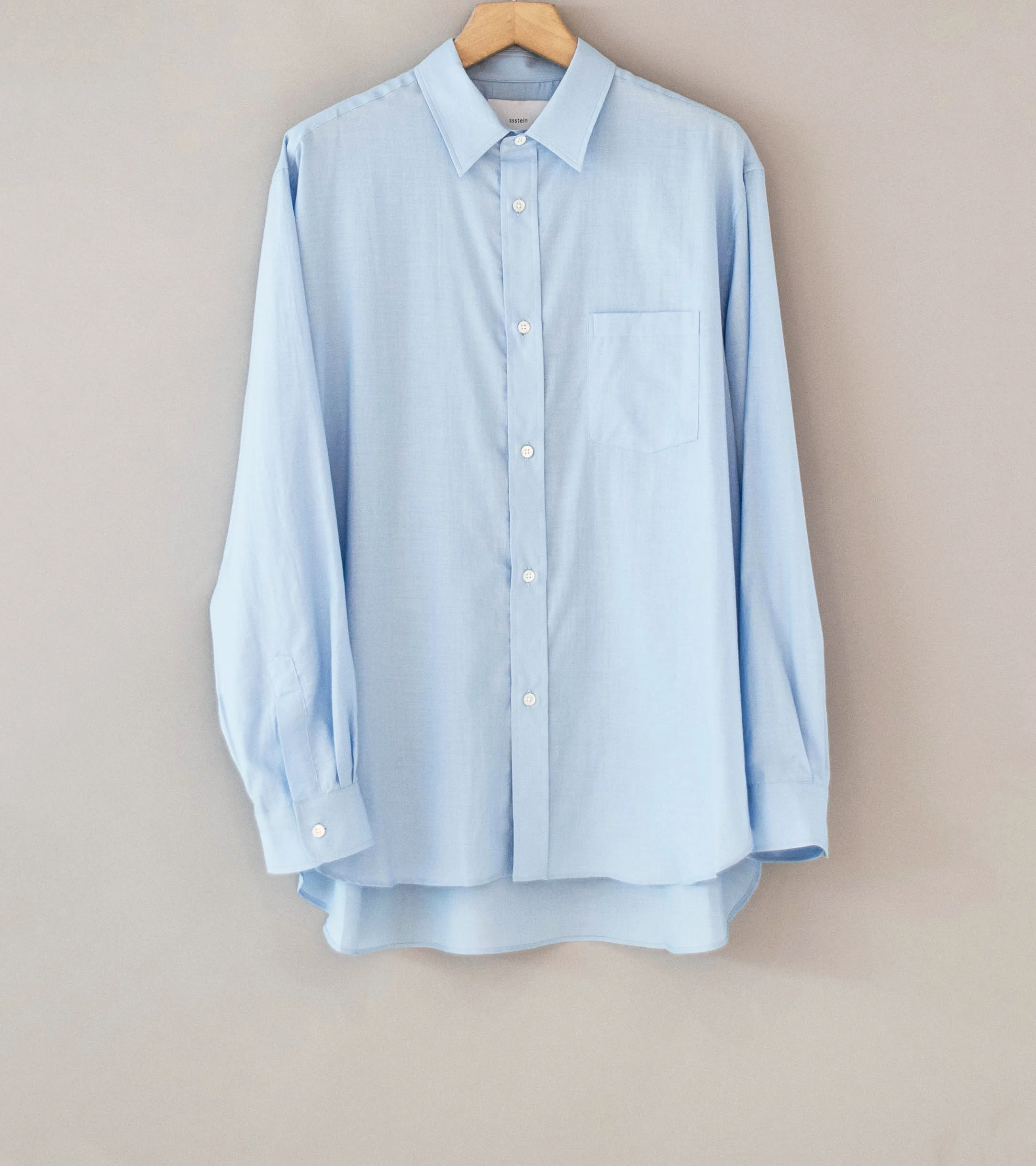 Stein 'Cotton Silk Oversized Placket Shirt' (Sax)