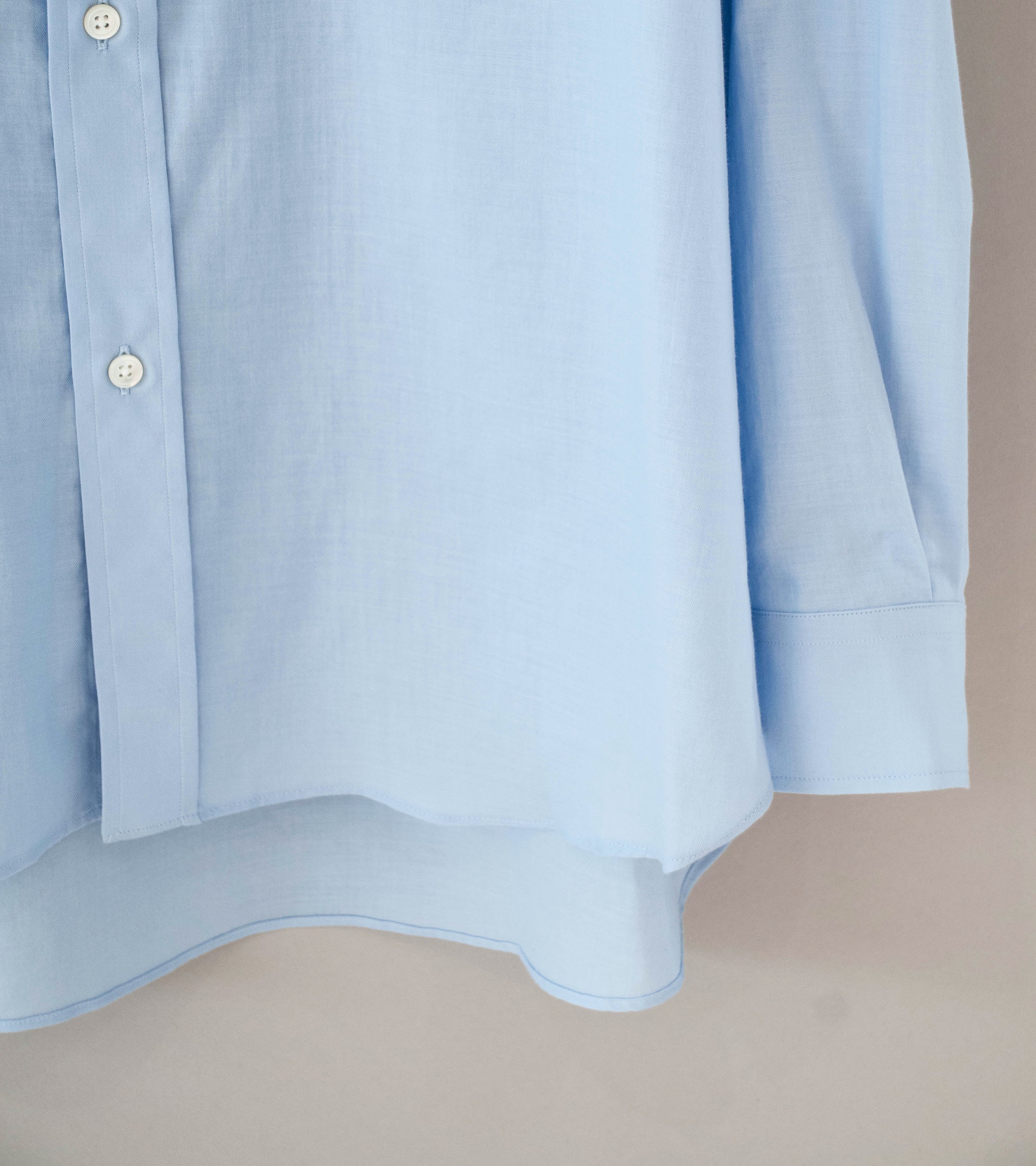Stein 'Cotton Silk Oversized Placket Shirt' (Sax) - Image 4