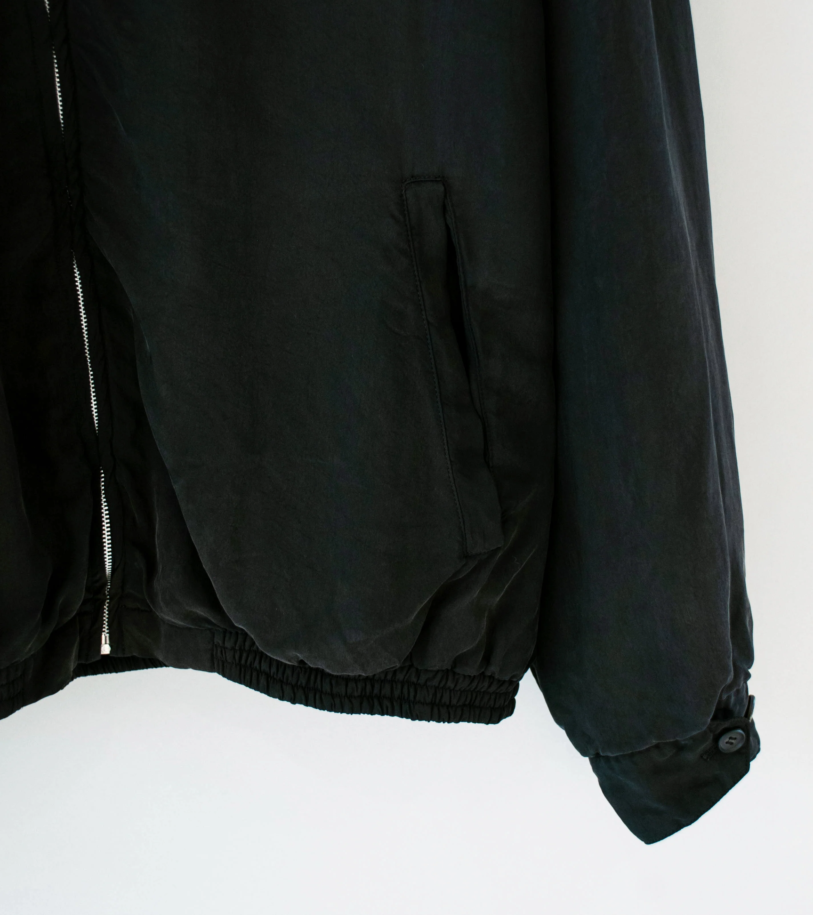 Stein 'Cupro Fibril Vintage Zip Jacket' (Black) - Image 3