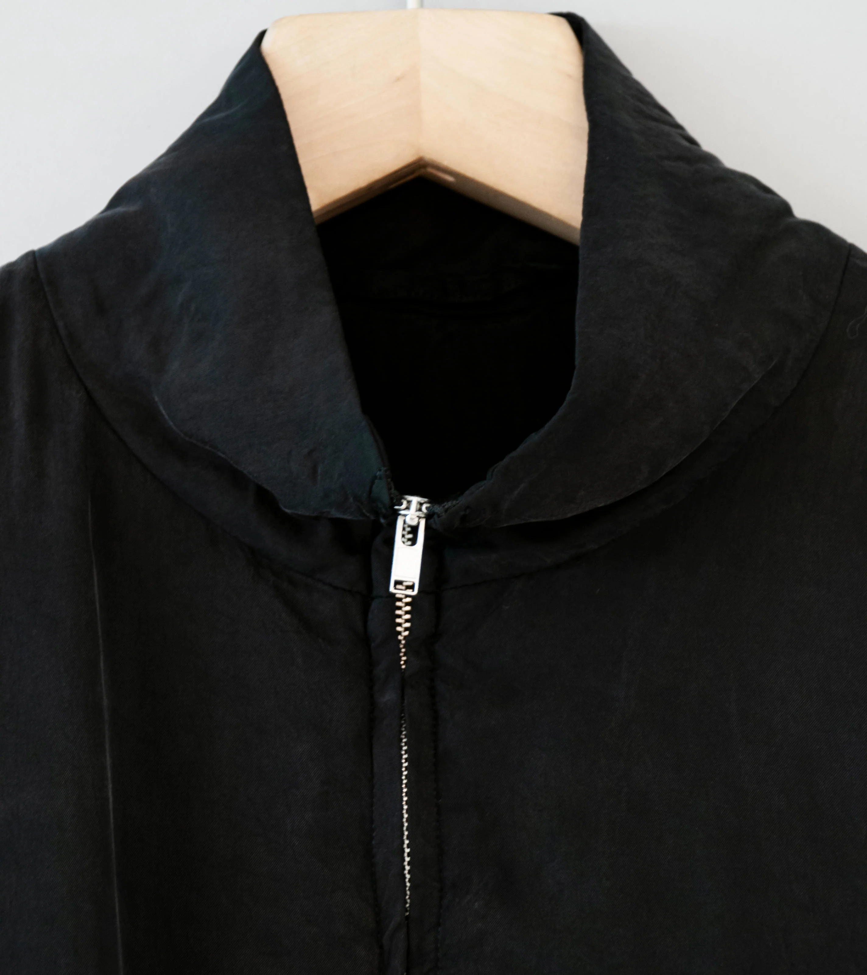 Stein 'Cupro Fibril Vintage Zip Jacket' (Black) - Image 6