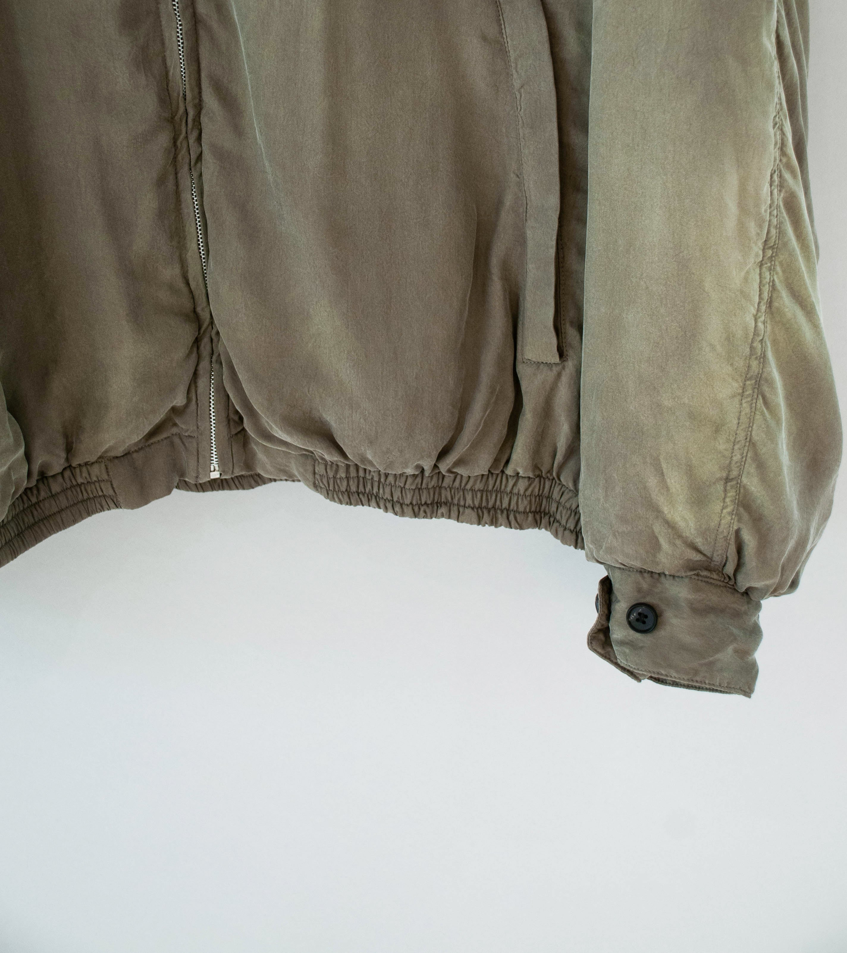 Stein 'Cupro Fibril Vintage Zip Jacket' (Khaki) - Image 3