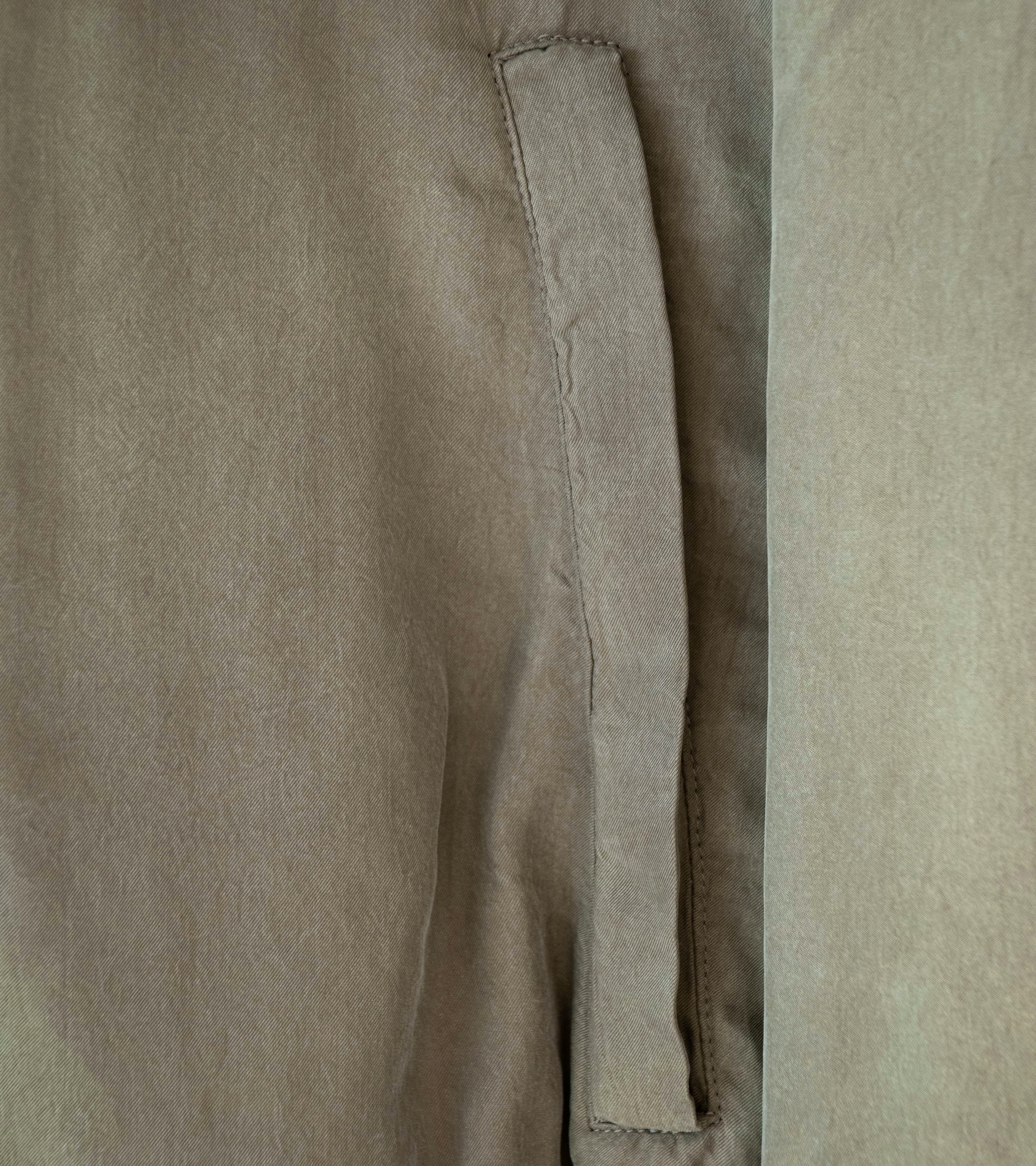 Stein 'Cupro Fibril Vintage Zip Jacket' (Khaki) - Image 4