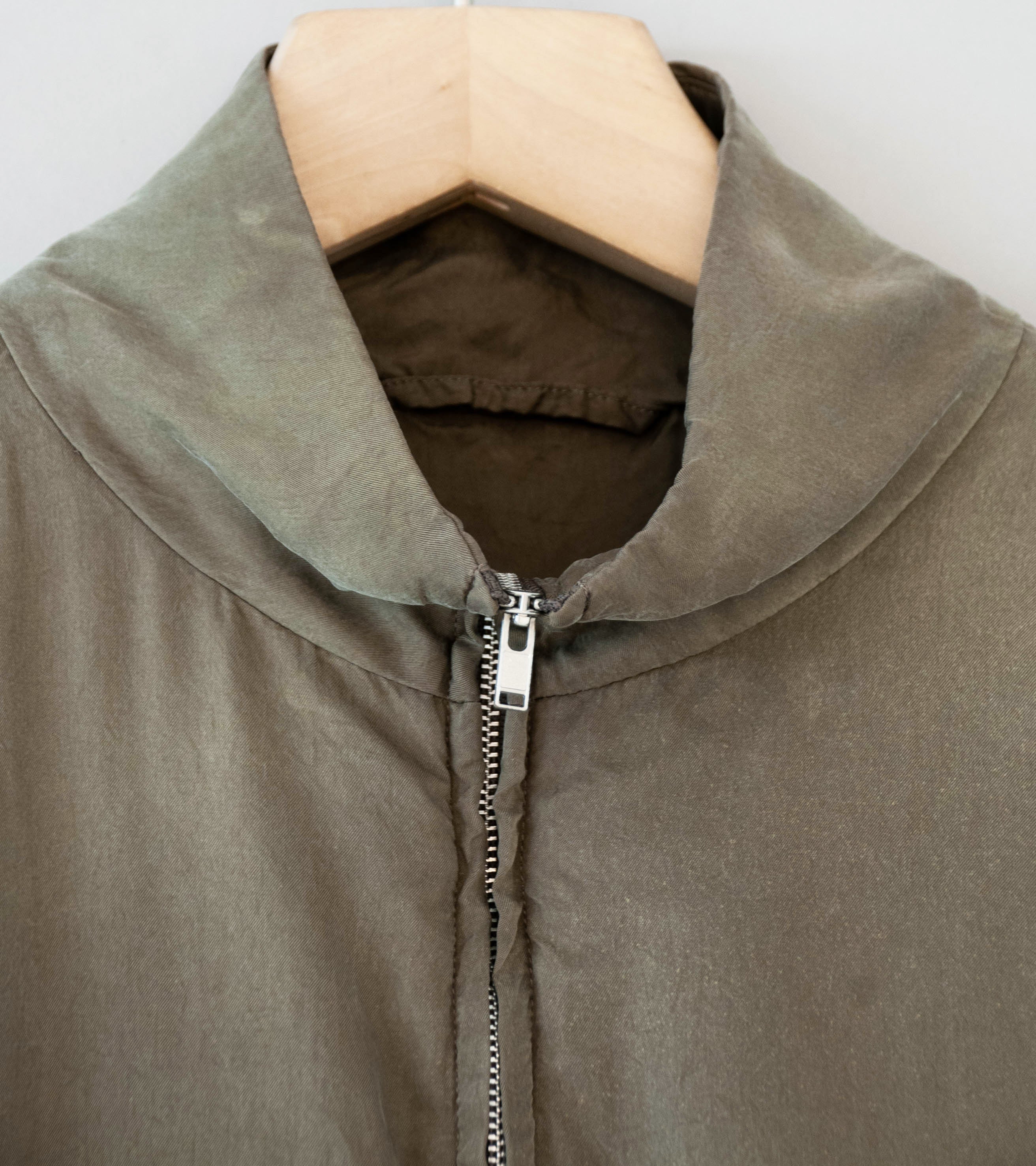 Stein 'Cupro Fibril Vintage Zip Jacket' (Khaki) - Image 6