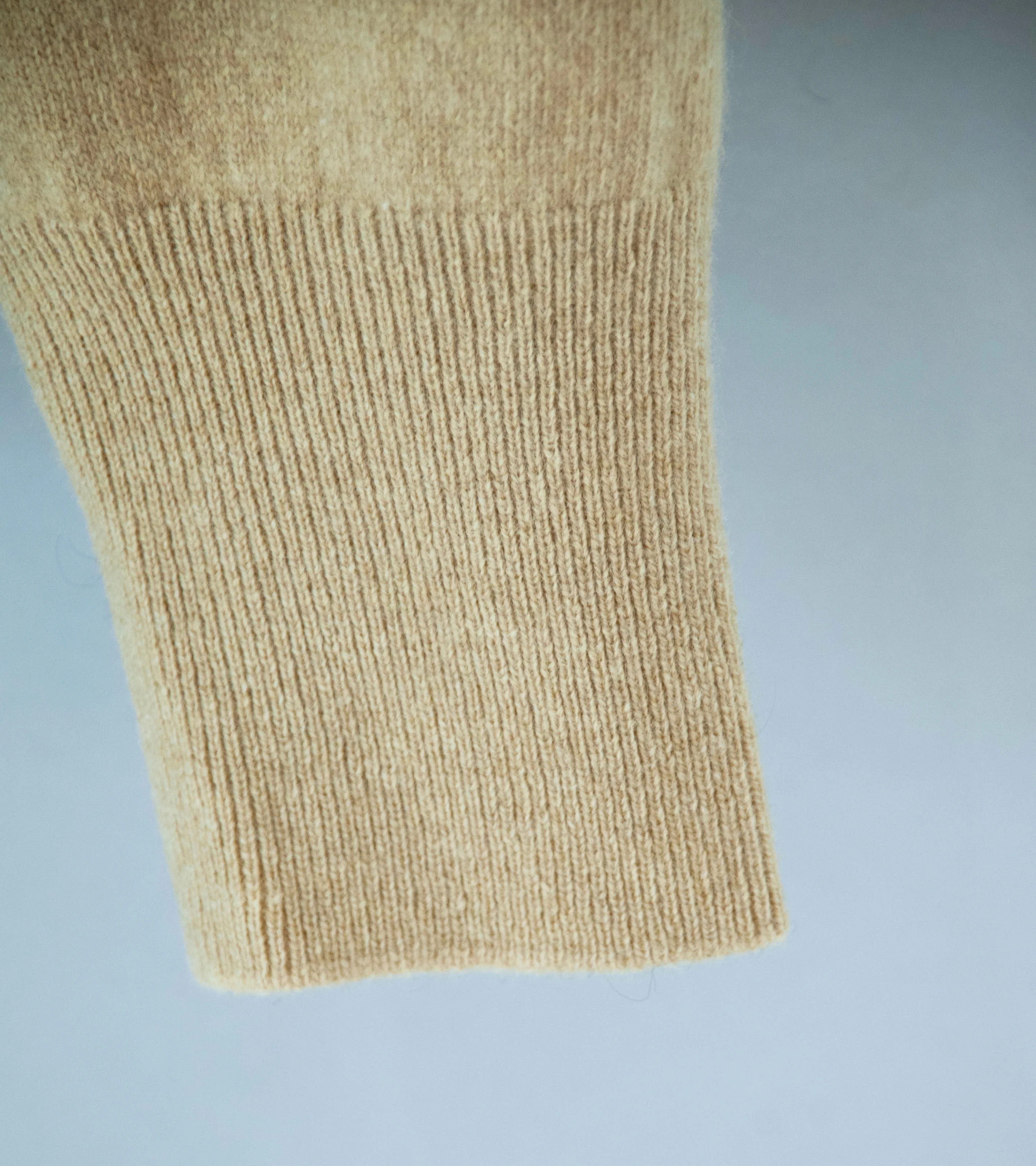 Stein 'Extra Fine Wool Knit Polo LS' (Beige) - Image 4